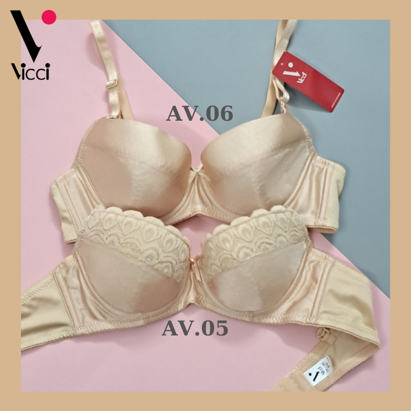 Mô tả Áo ngực nữ Vicci AV.05- AV.06 mỏng, nhẹ, có gọng ôm ngực màu Da - 2