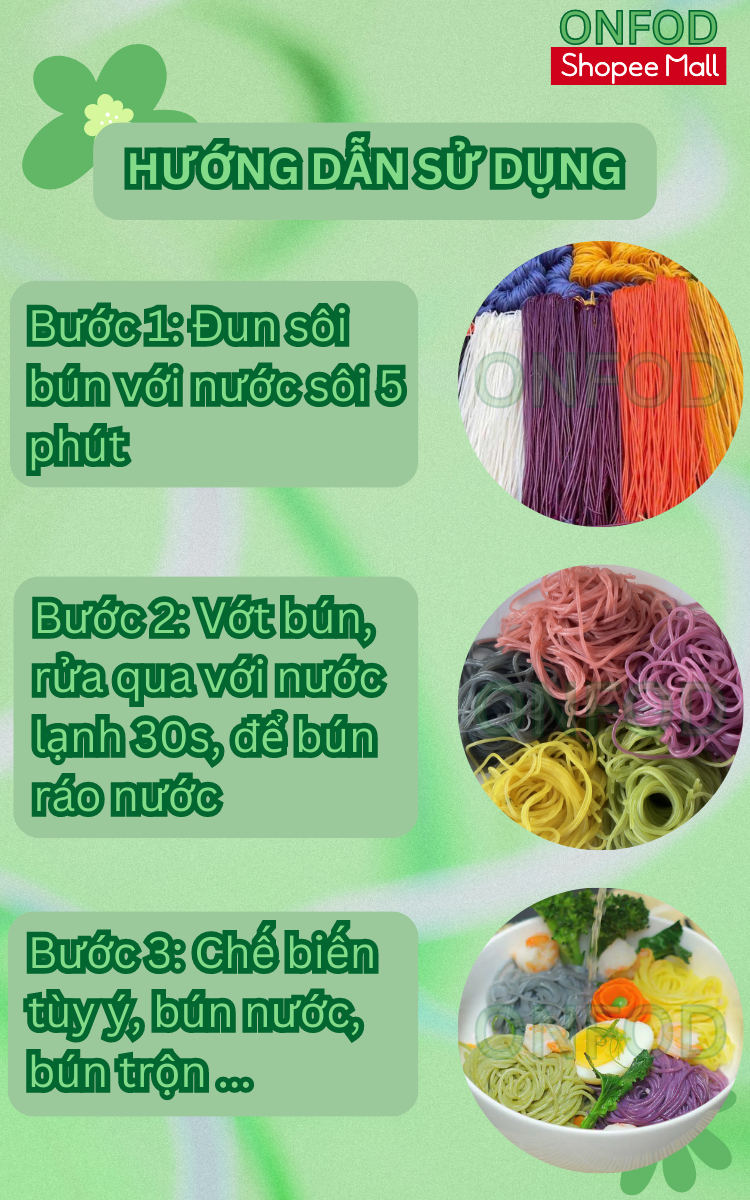 Mô tả Bún gạo lứt rau củ ngũ sắc hữu cơ ONFOD ăn kiêng giảm cân healthy eatclean cho người tiểu đường, gym, yoga, mẹ bầu - 8