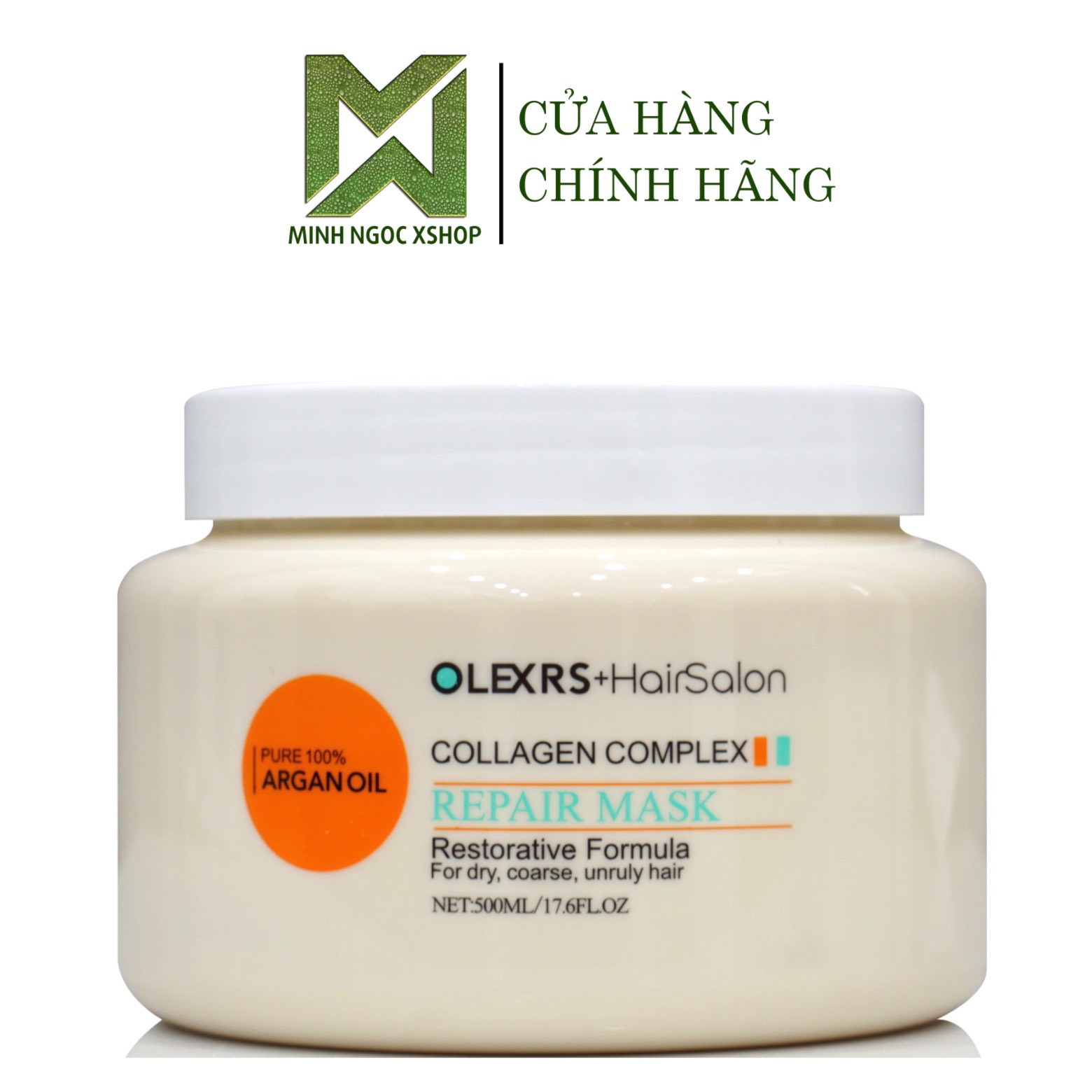 Mô tả Kem ủ tóc phục hồi siêu mượt Olexrs Hair Salon Collagen Complex 500ML - 1
