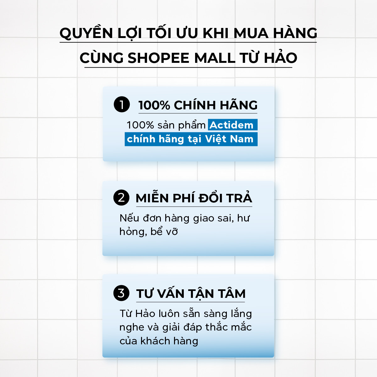 Chính sách bảo hành Actidem