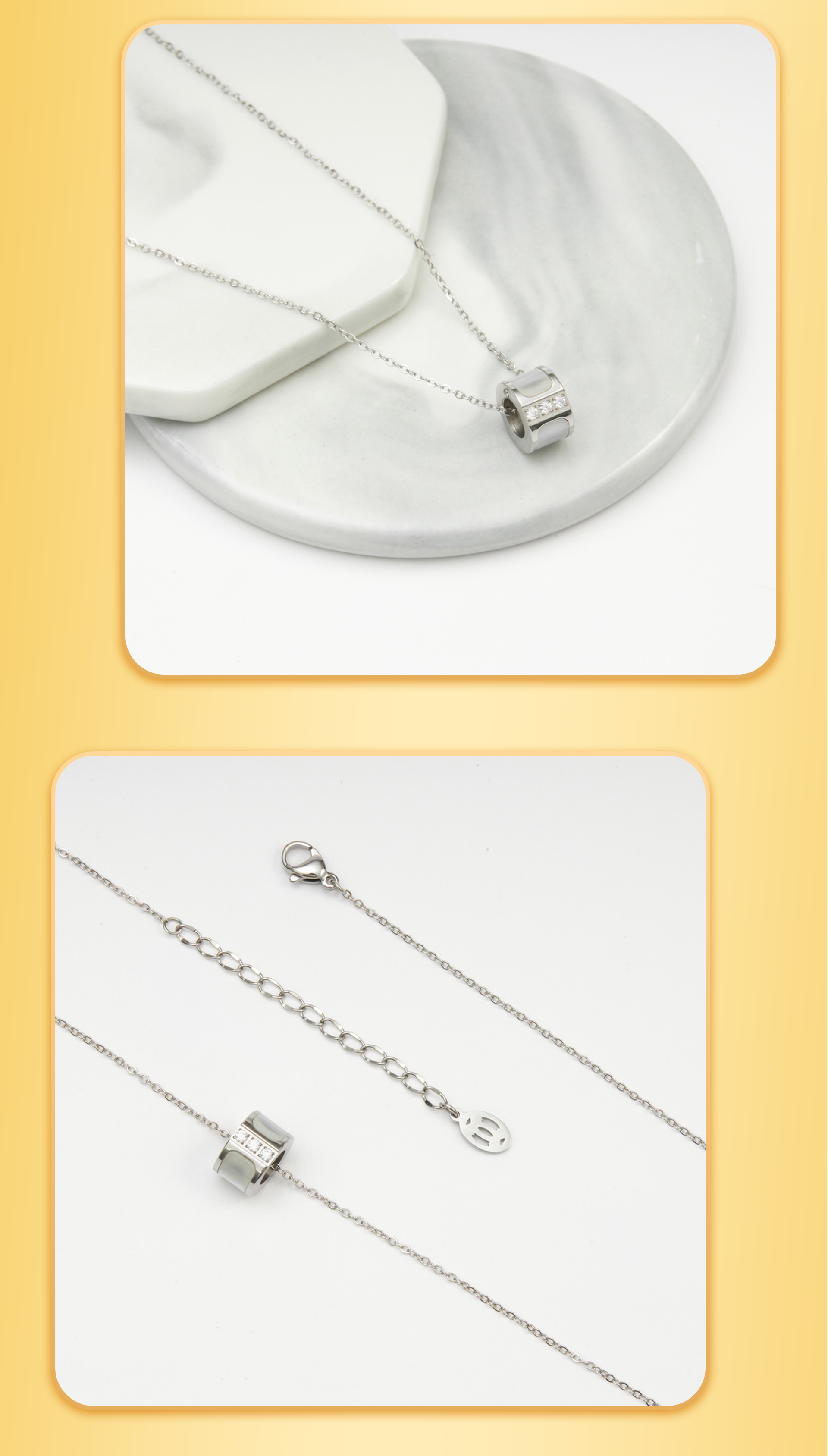 Mô tả Dây chuyền nam nữ LAMY Band Nirvana Necklace Silver 6001 - 2