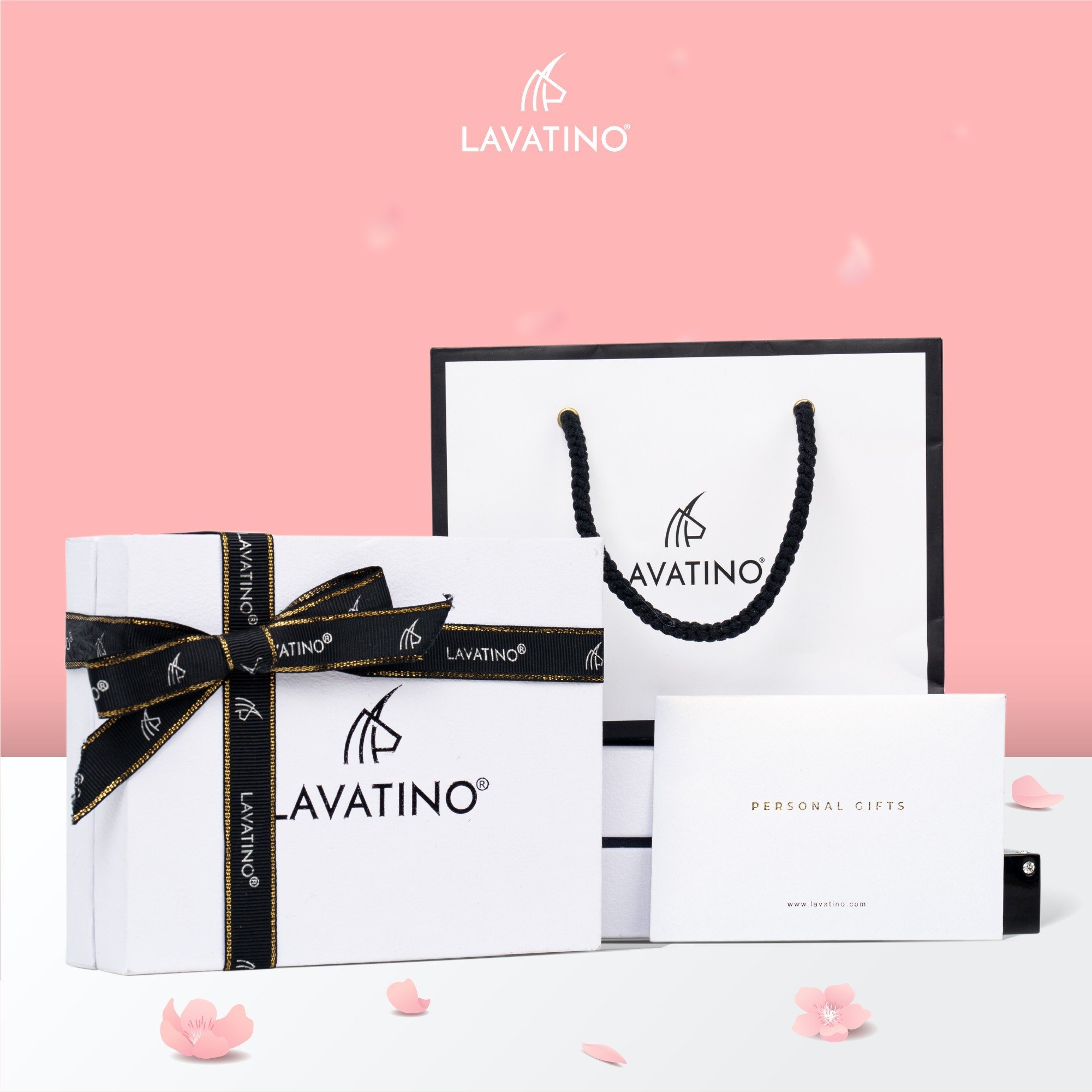 Mô tả Set packing gói quà, full box túi xách, hộp đựng sản phẩm thắt nơ, kèm thiệp viết tay chính hãng  LAVATINO - 1