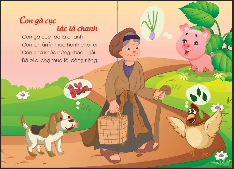 Mô tả Sách Truyện, Thơ, Đồng dao cho bé từ 1-5 tuổi, Bìa cứng giúp bé học nói và phát triển ngôn từ, IQ, EQ , Sanbooks - 2