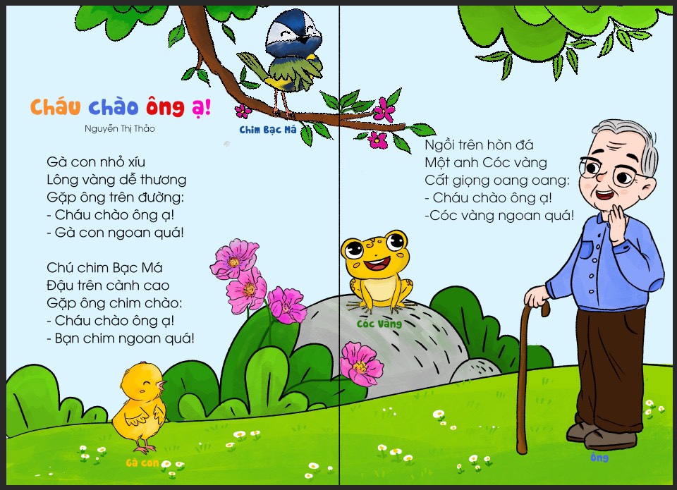 Mô tả Sách Truyện, Thơ, Đồng dao cho bé từ 1-5 tuổi, Bìa cứng giúp bé học nói và phát triển ngôn từ, IQ, EQ , Sanbooks - 4