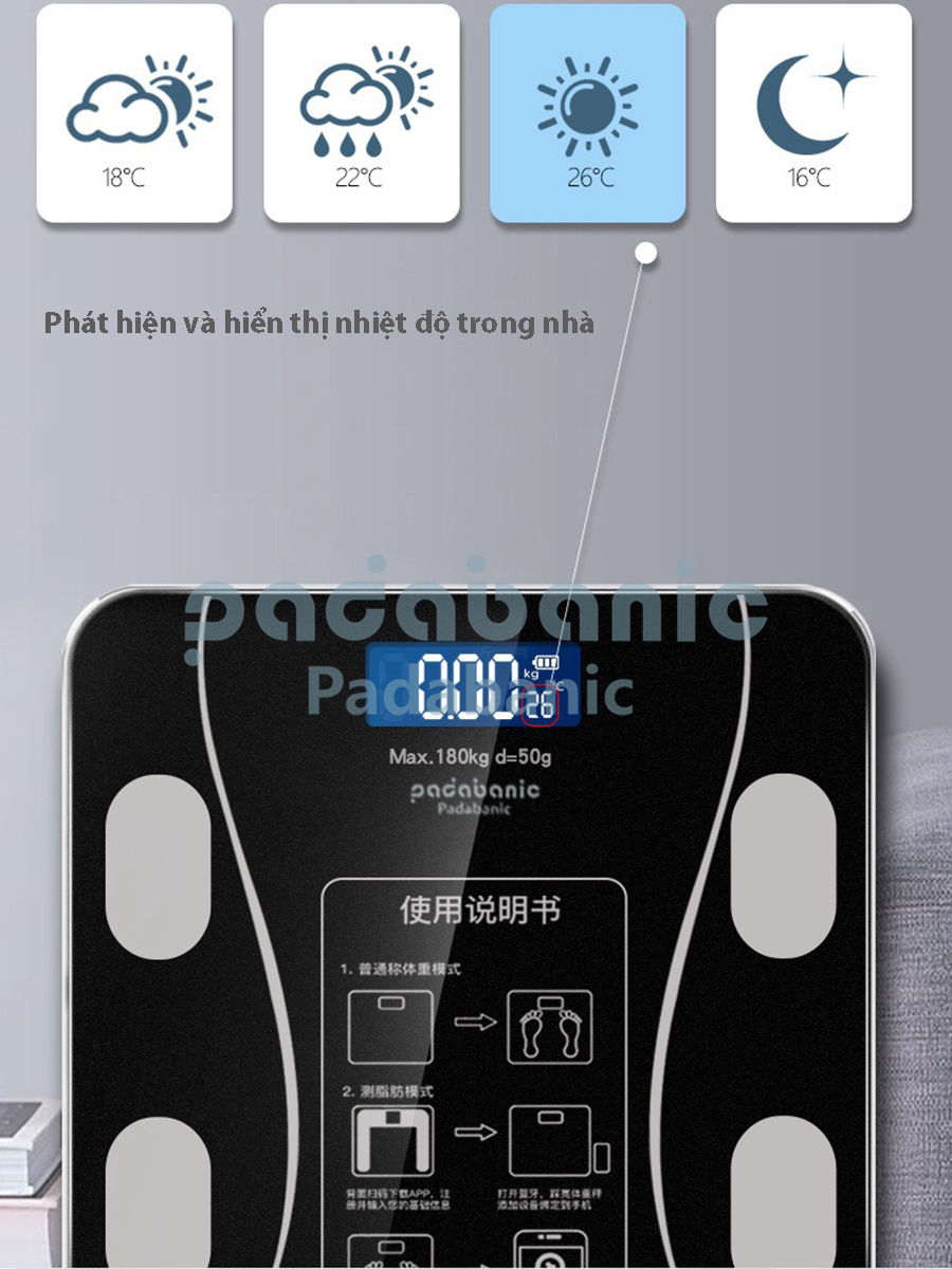 Cân Điện Tử Padabanic 202 - Phân tích chỉ số
