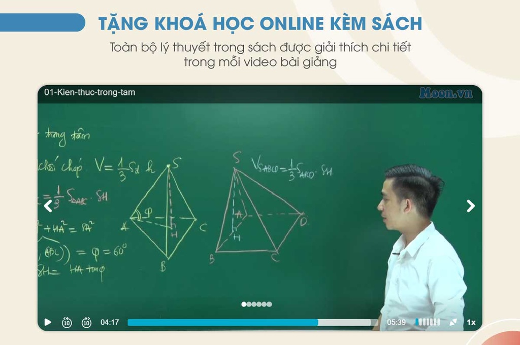 Mô tả Sách Tổng ôn Toán học Tập 2 tặng kèm mindmap tổng hợp phần giải tích khổ A0 - 3