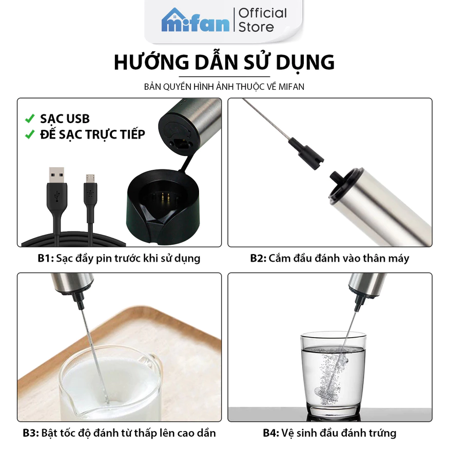 Thông số kỹ thuật máy đánh bọt Mifan MF1501G
