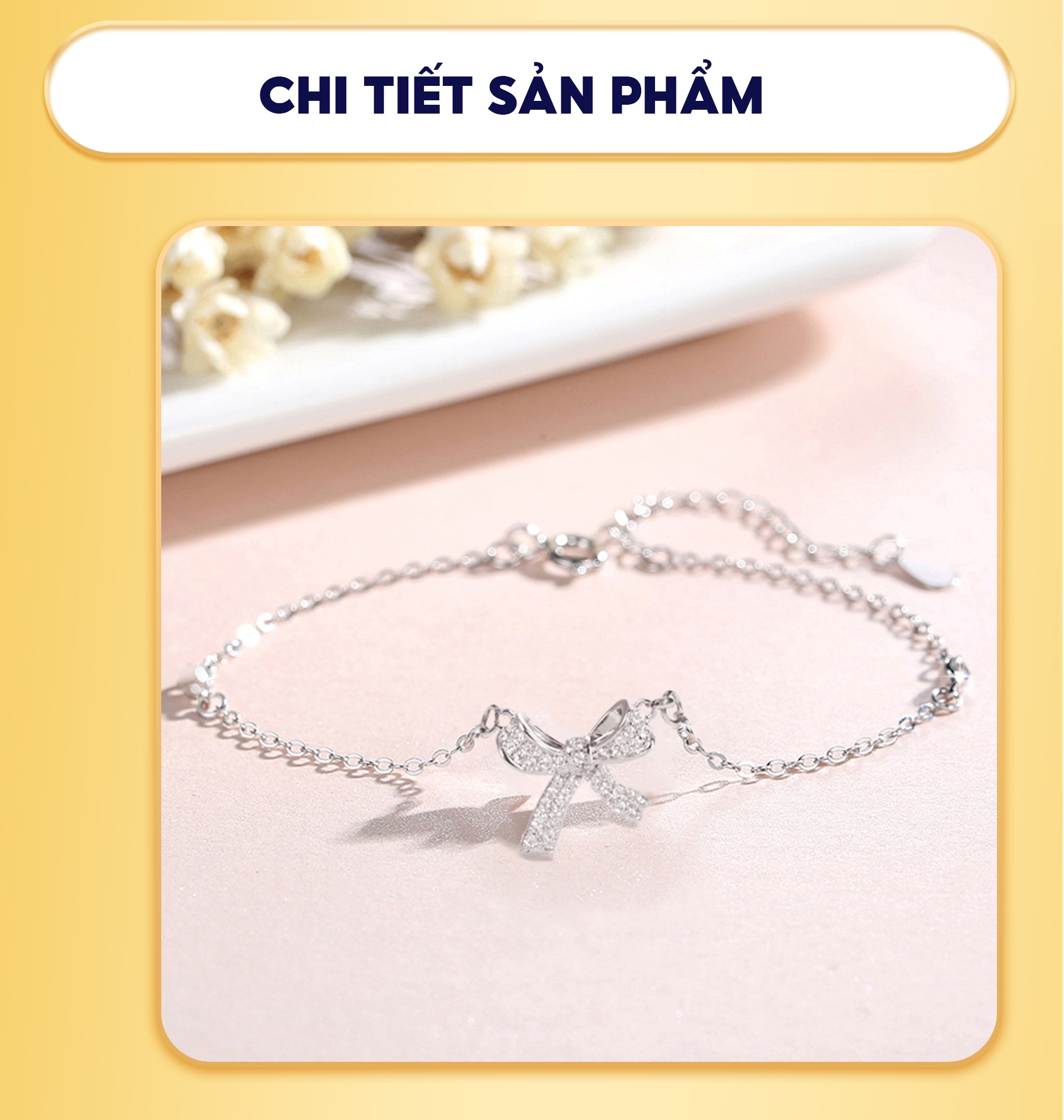 Mô tả Vòng tay nữ LAMY Bow Silver Bracelet 2030 - 1
