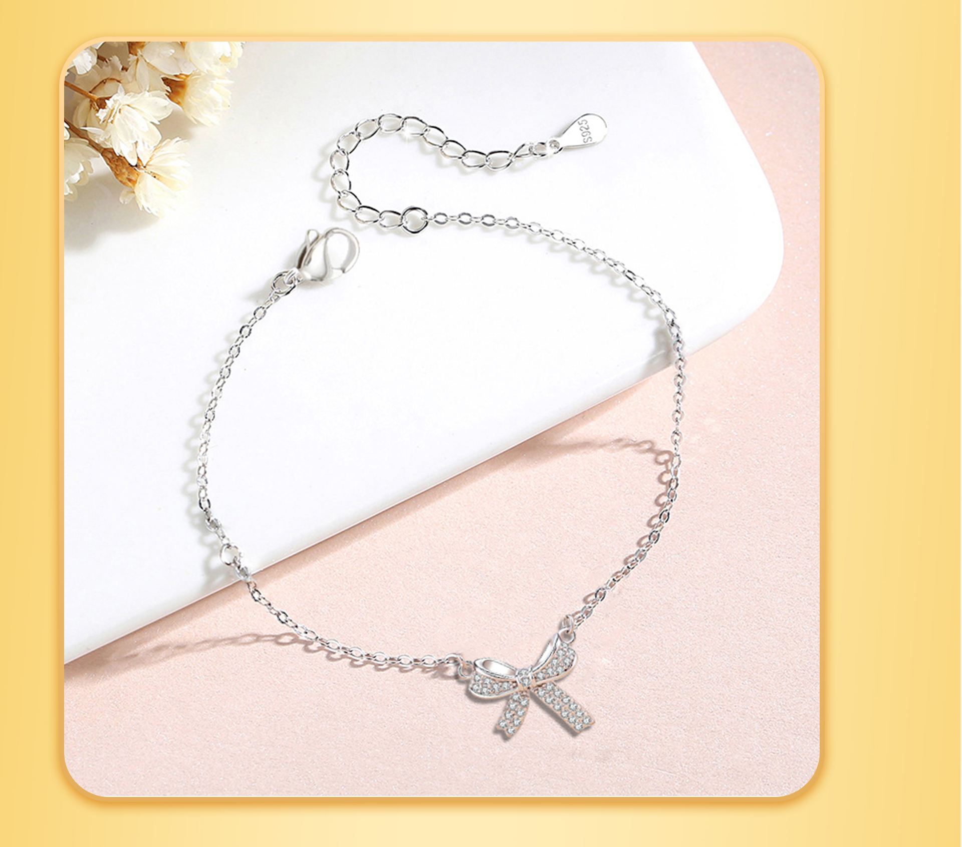 Mô tả Vòng tay nữ LAMY Bow Silver Bracelet 2030 - 2