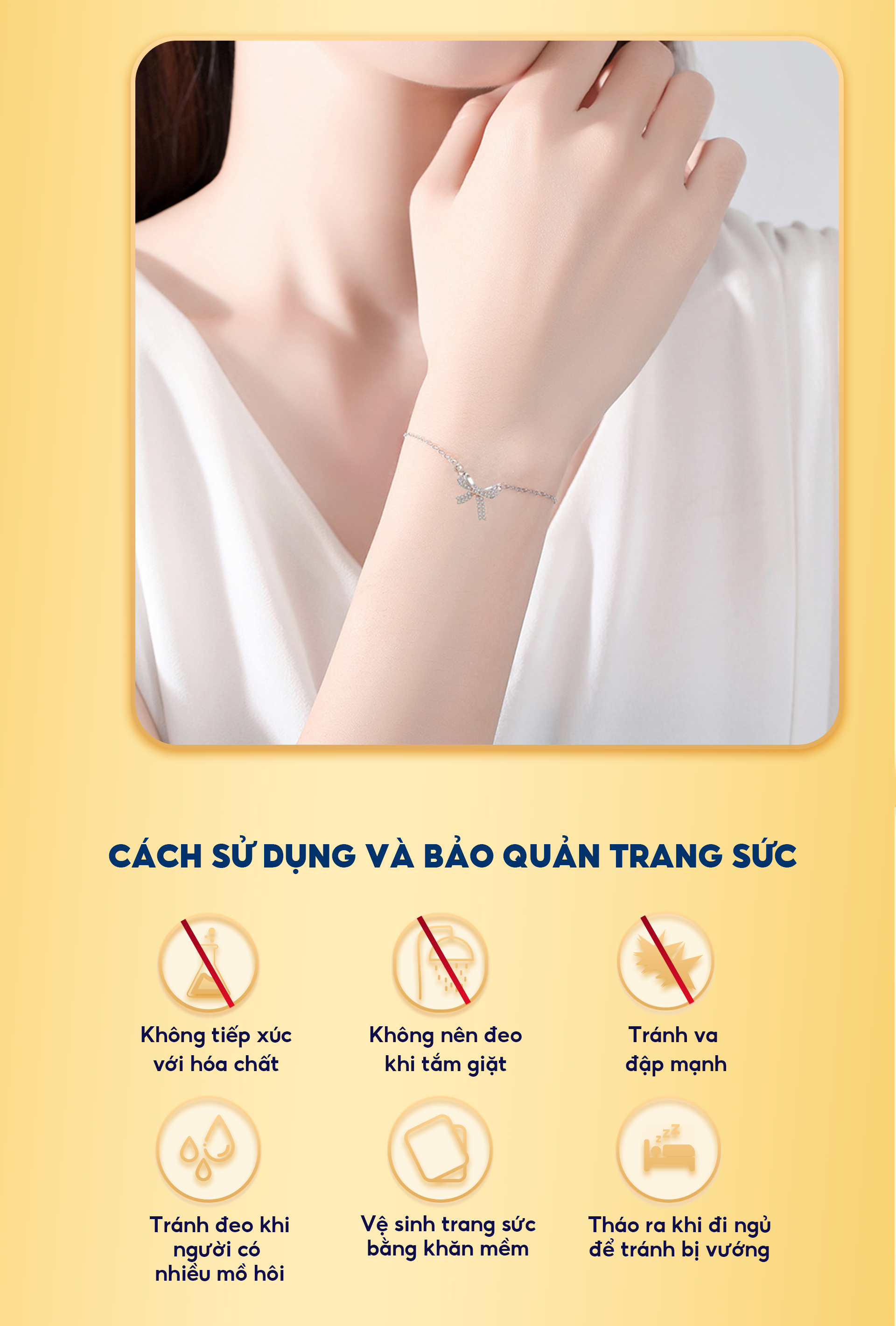 Mô tả Vòng tay nữ LAMY Bow Silver Bracelet 2030 - 3