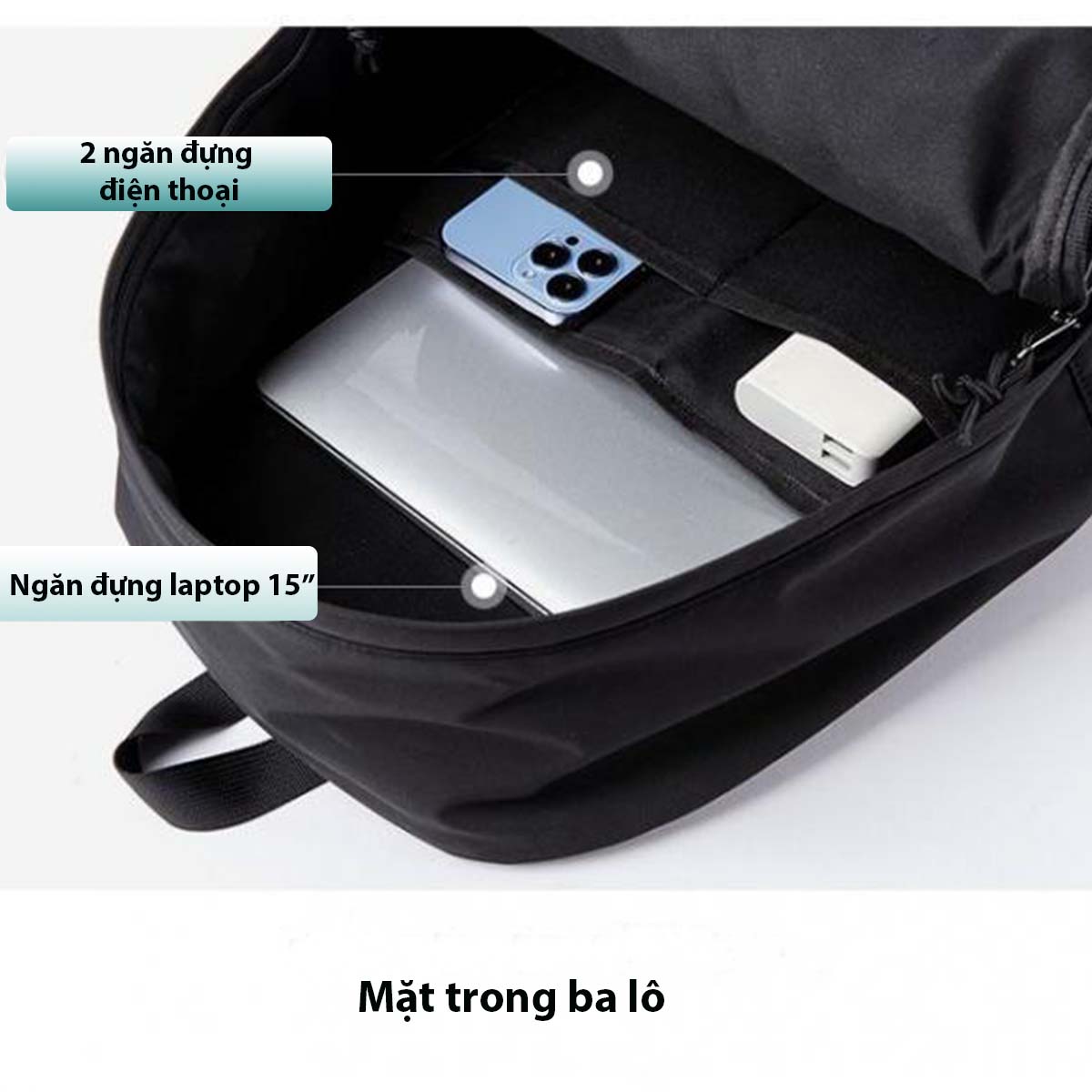 Mô tả Balo nam đi học cao cấp đệm mút dày chống sốc laptop 15inch CHENNY CN297 - 2