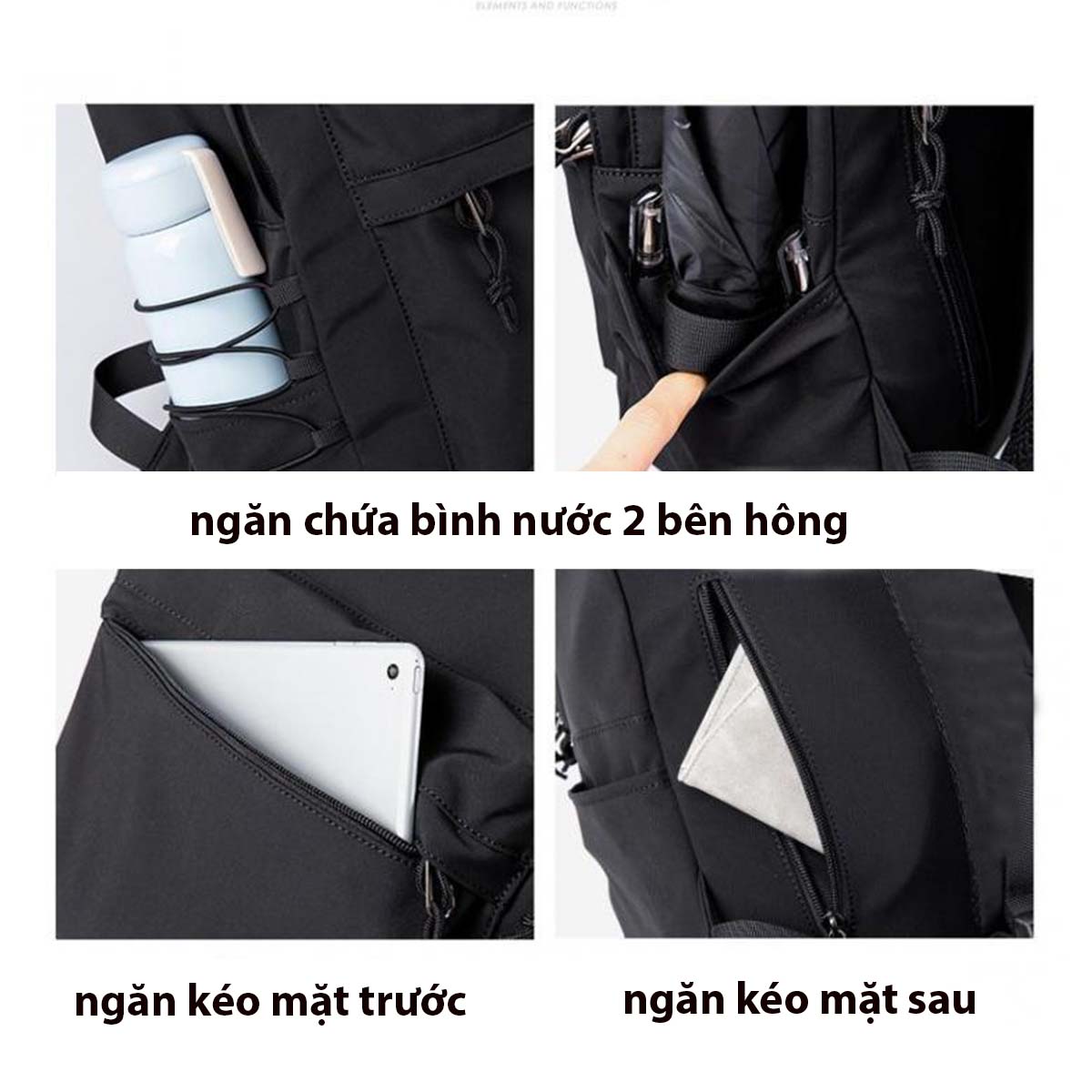 Mô tả Balo nam đi học cao cấp đệm mút dày chống sốc laptop 15inch CHENNY CN297 - 4