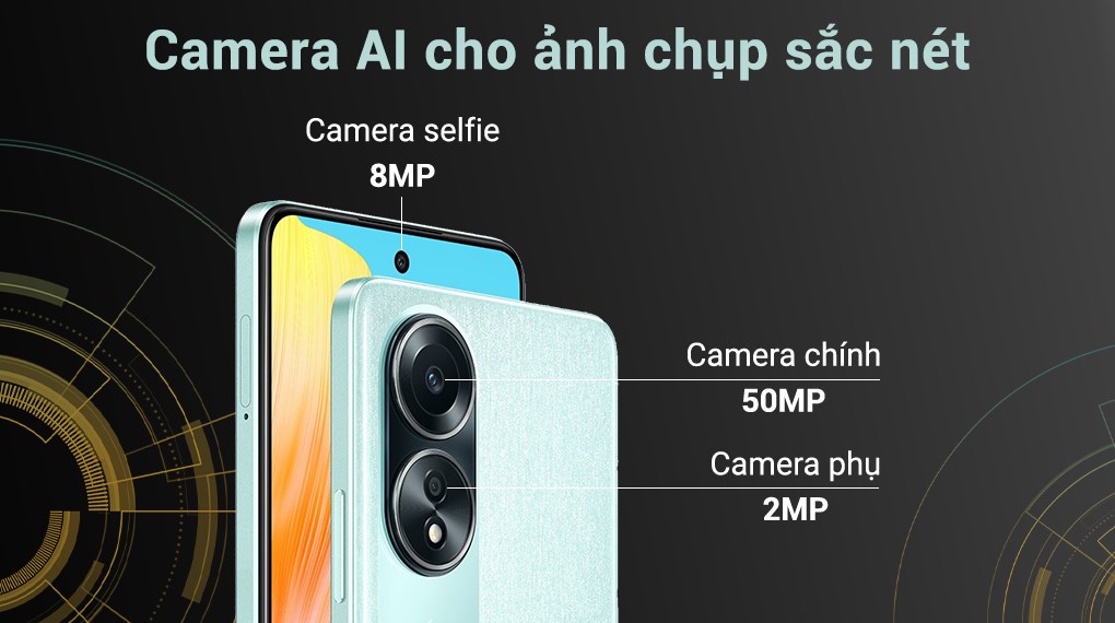 Mô tả Điện thoại OPPO A58 (6GB/128GB) - Hàng Chính Hãng, Mới 100%, Bảo Hành 12 Tháng - 2
