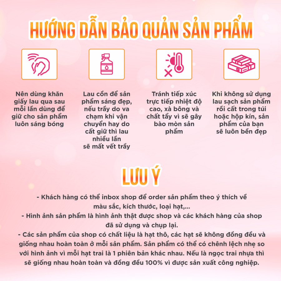 Bộ 4 Món Trang Sức Ngọc Trai Hồng 8ly Sang Trọng - Ngọc Trai Trường Thịnh