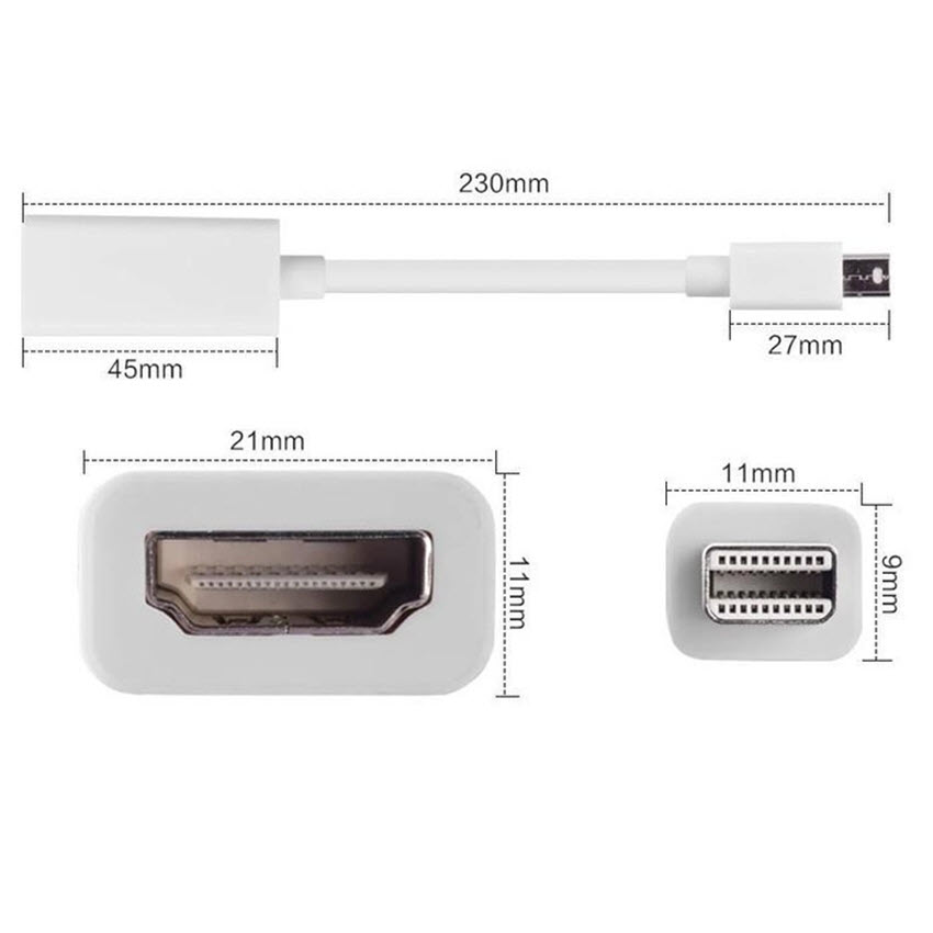 Dây chuyển đổi từ cổng Mini Displayport sang HDMI - Full HD 1080 tặng 1 ...