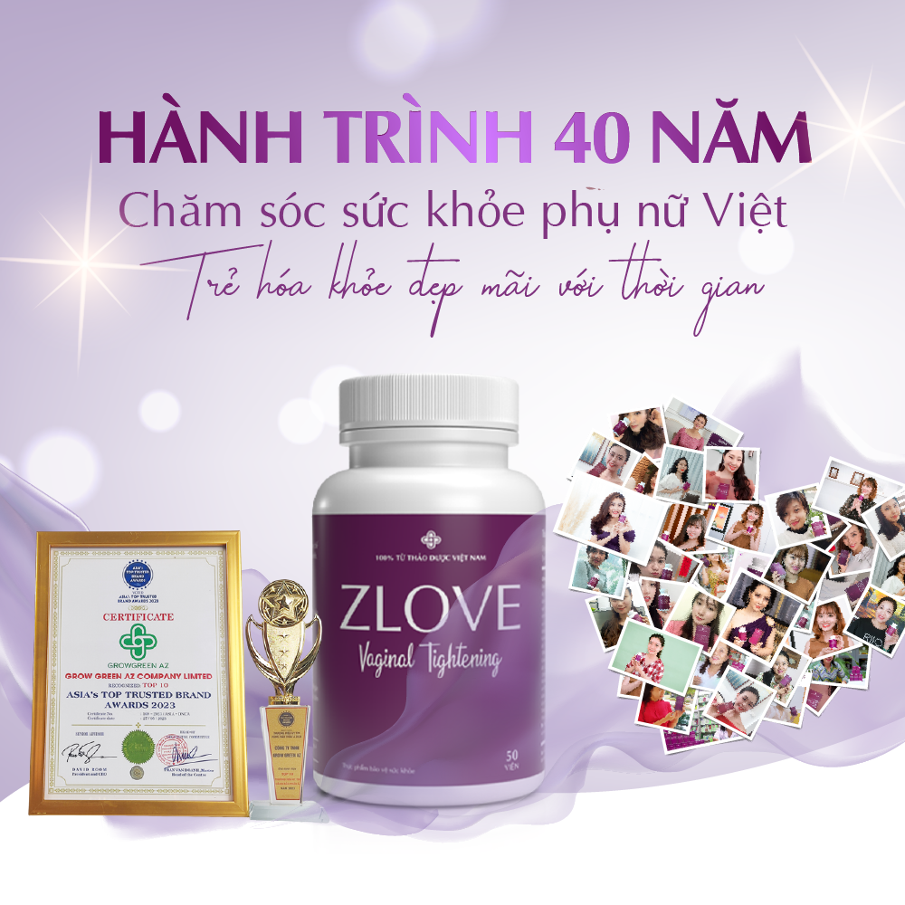 Mô tả Viên uống Zlove cân bằng nội tiết tố nữ, se khít vùng kín, giảm khô hạn ( hộp 50 viên ) - 1
