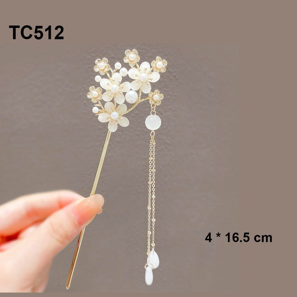 Mô tả GOTI – Phụ Kiện Tóc Nữ Trâm Cài Tóc Búi Hình hoa Quà Cho Nữ Phong Cách Hiện Đại, Cổ Điển TC525 - 5