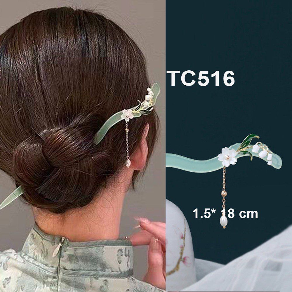 Mô tả GOTI – Phụ Kiện Tóc Nữ Trâm Cài Tóc Búi Hình hoa Quà Cho Nữ Phong Cách Hiện Đại, Cổ Điển TC525 - 8
