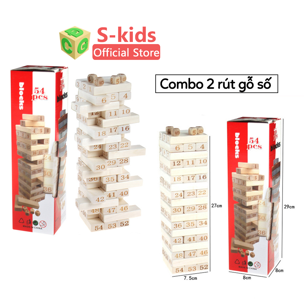 Mô tả Combo 2 bộ đồ chơi rút gỗ cho bé loại lớn - 3