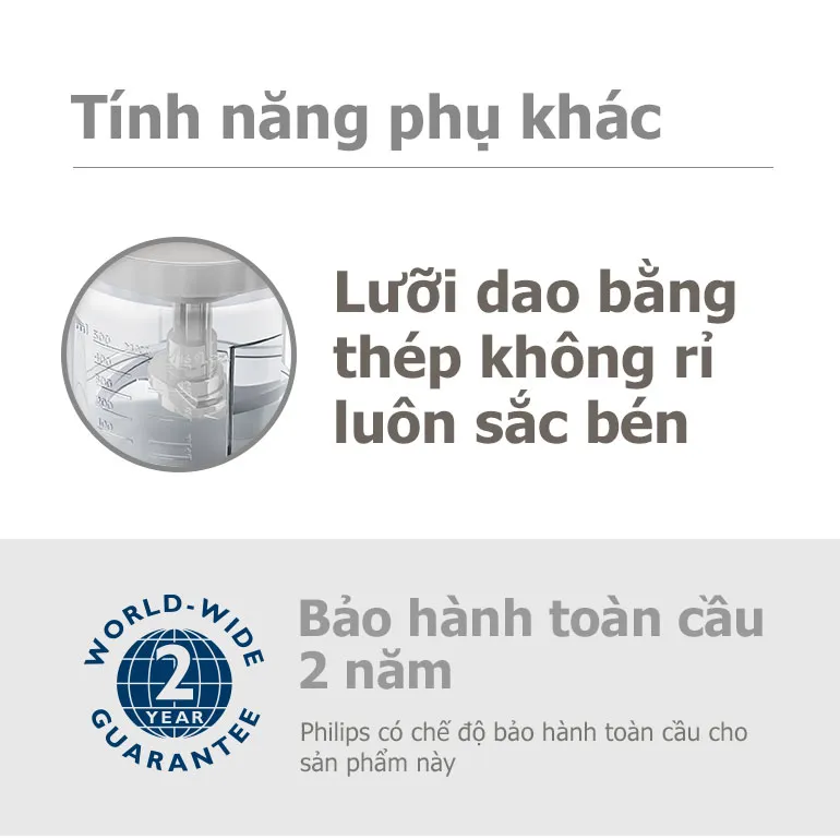 Mô tả Máy xay thịt PHILIPS HR1393 /00 0.7L - Hàng Chính Hãng - 4