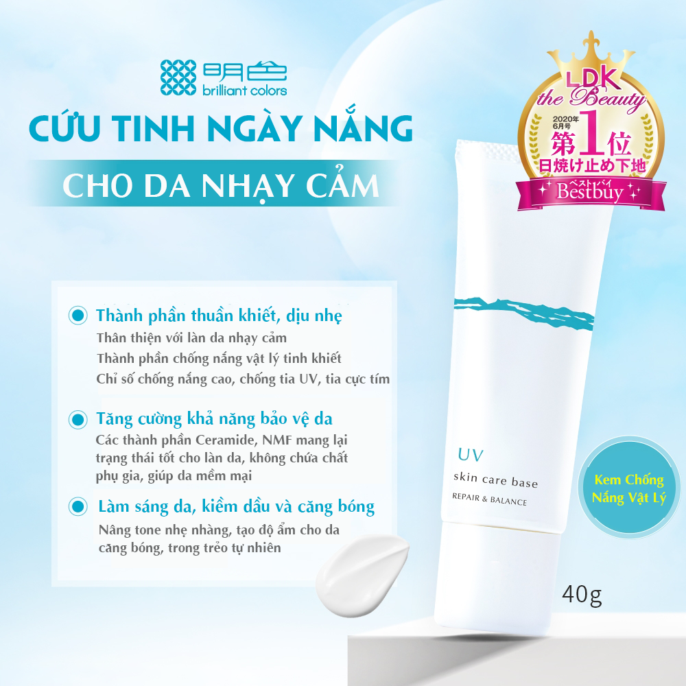 Mô tả Kem chống nắng Dưỡng ẩm, bảo vệ cho da nhạy cảm Meishoku Repair & Balance 40g - 3