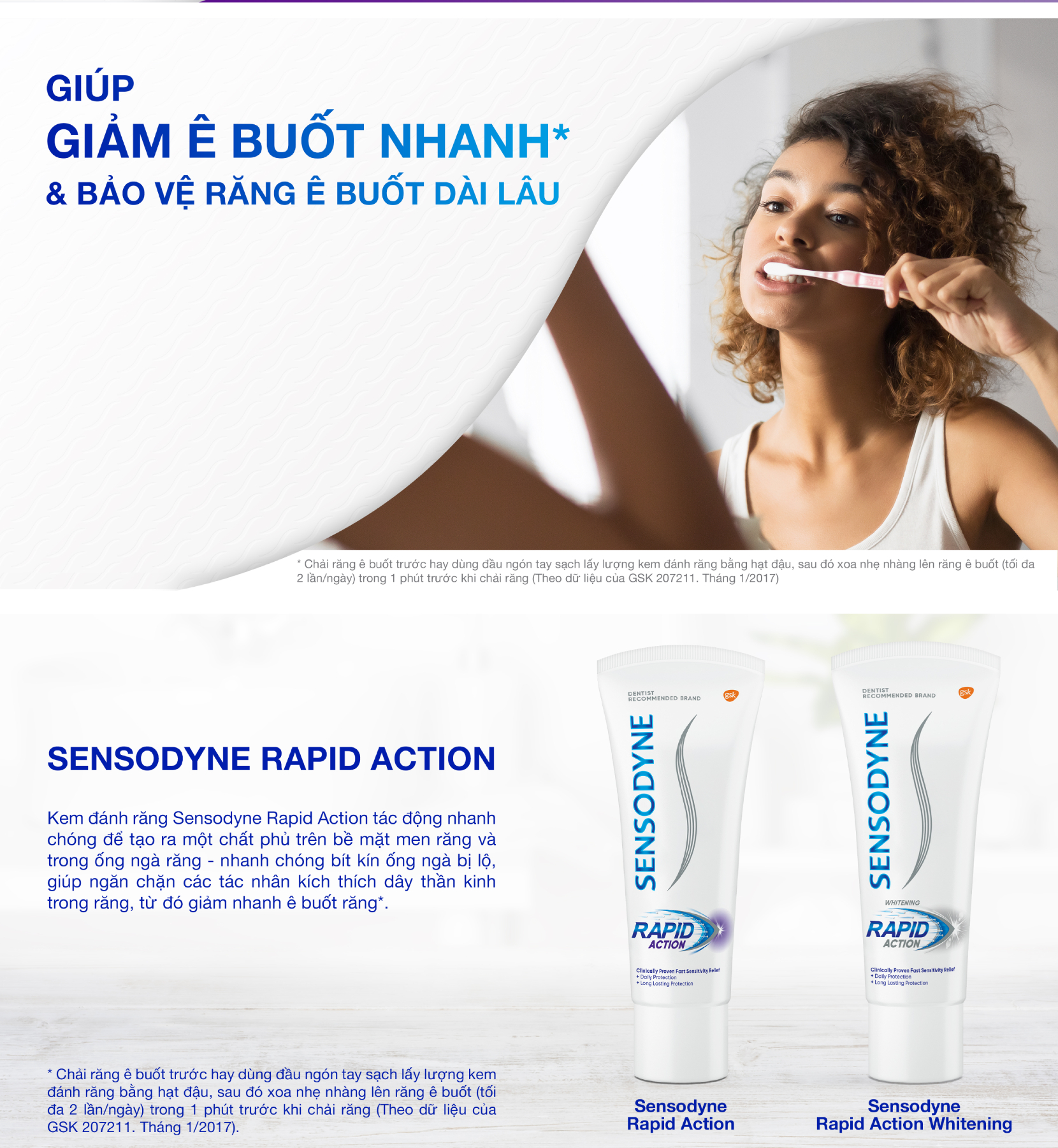 Mô tả Bộ 4 Kem đánh răng SENSODYNE Rapid Action 100g giúp giảm ê buốt nhanh - 1