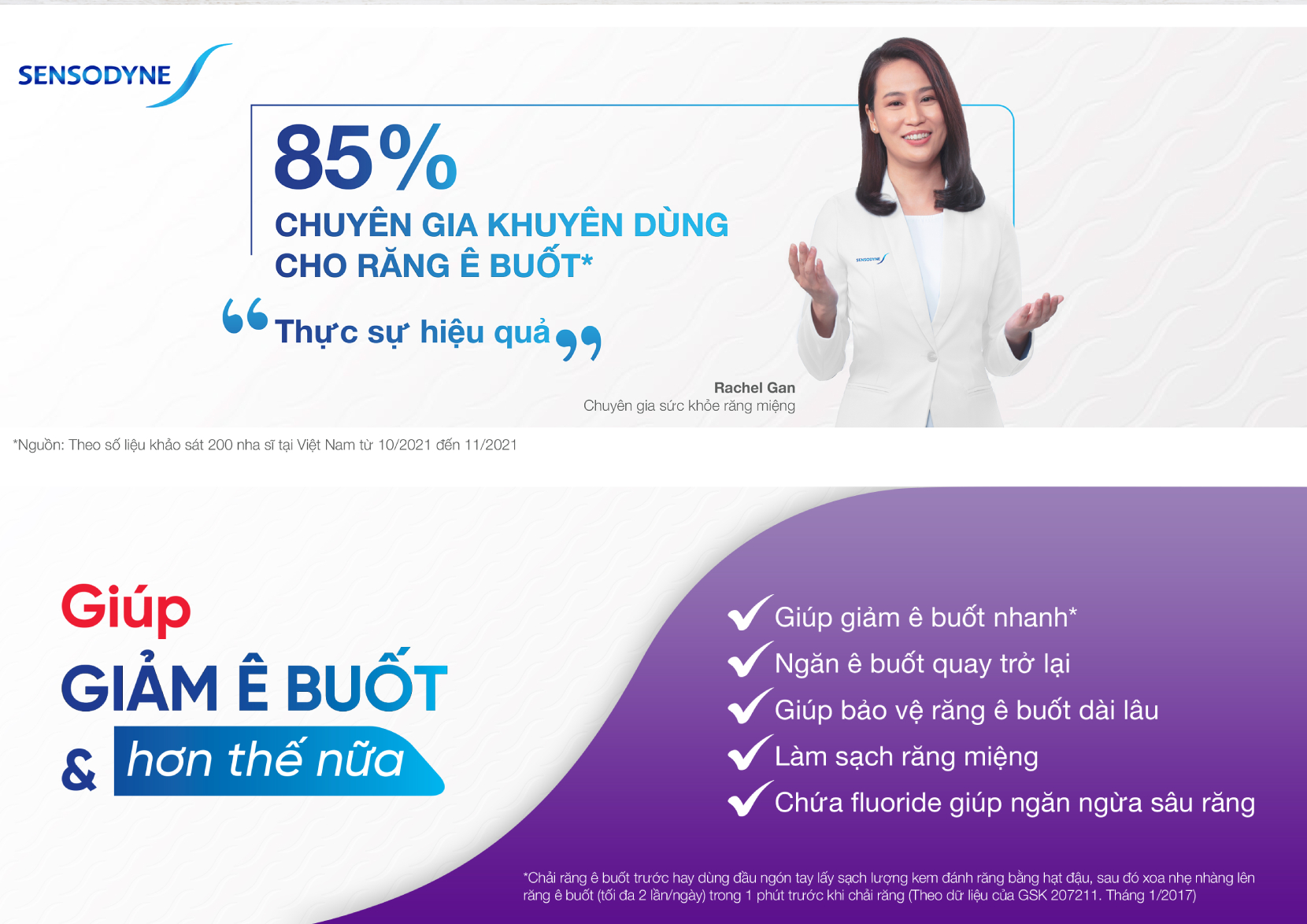 Mô tả Bộ 4 Kem đánh răng SENSODYNE Rapid Action 100g giúp giảm ê buốt nhanh - 2