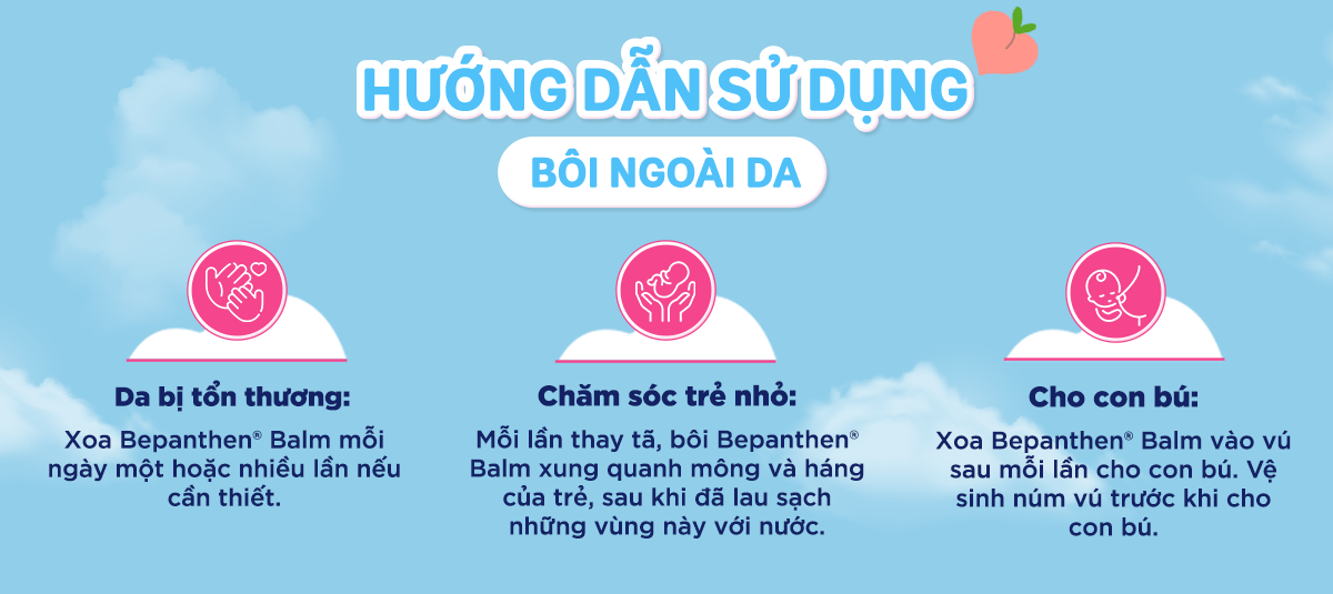 Mô tả Bộ 4 tuýp kem chống hăm Bepanthen Balm dạng kem mỡ 30g/tuýp - 5
