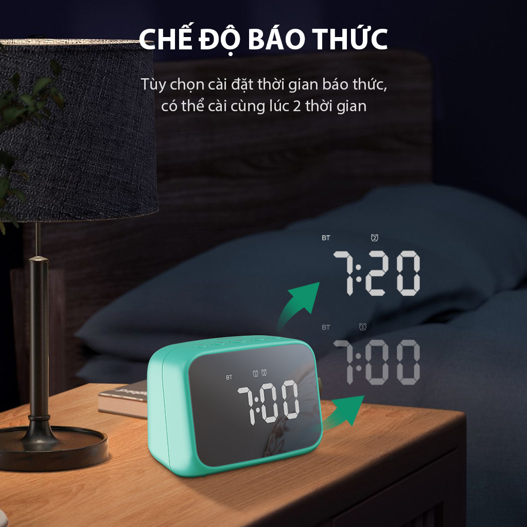 Mô tả Loa Bluetooth 5.3 ROBOT RB170 Màn Hình LED Kiêm Đồng Hồ Báo Thức - 2