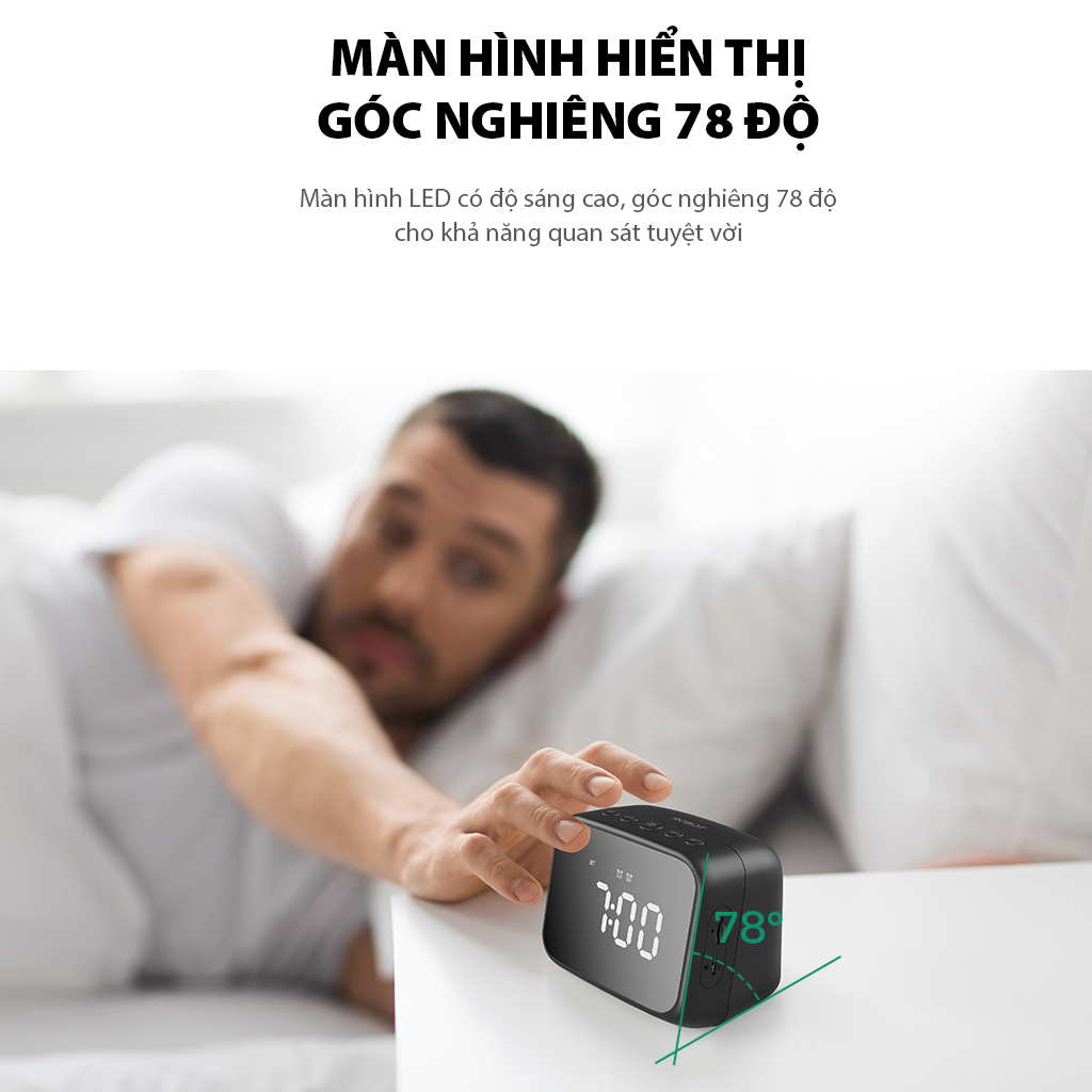 Mô tả Loa Bluetooth 5.3 ROBOT RB170 Màn Hình LED Kiêm Đồng Hồ Báo Thức - 3