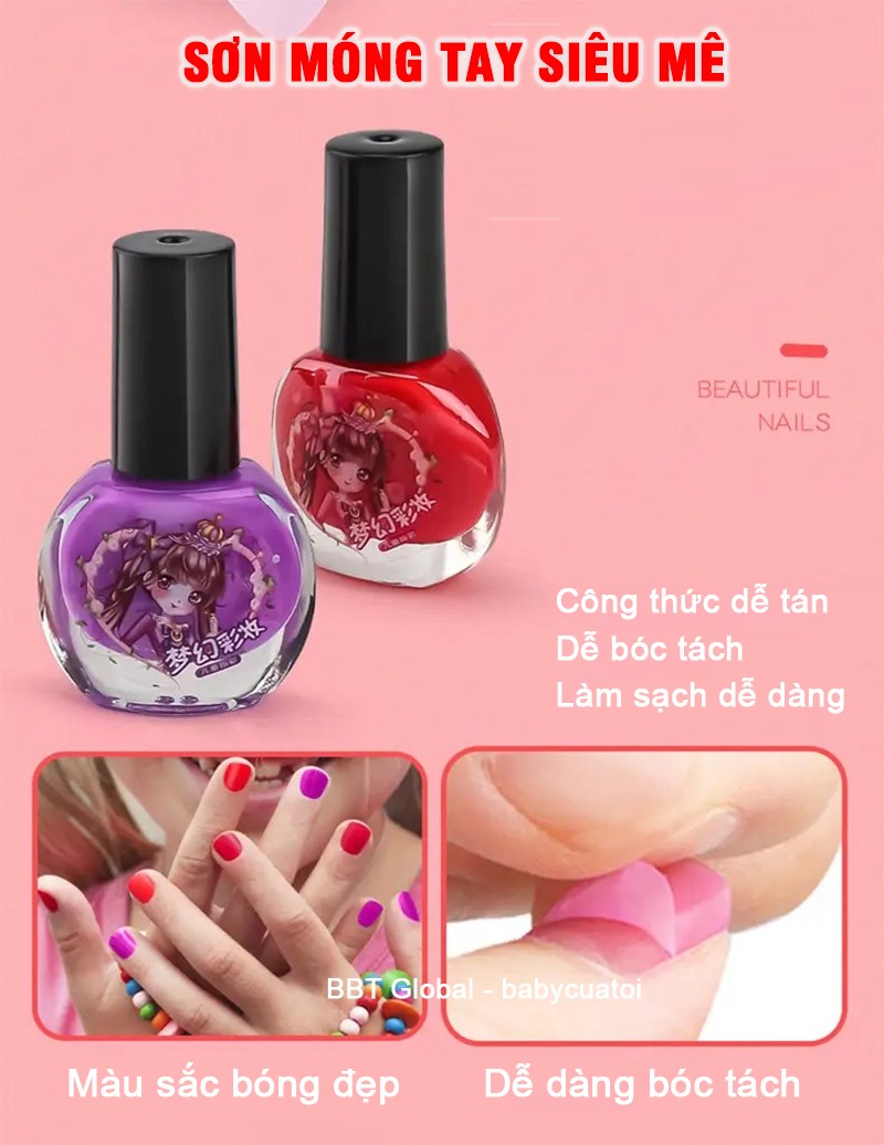 Mô tả Đồ chơi trang điểm thật cho bé gái cao cấp, an toàn, dễ làm sạch M-611 - 4