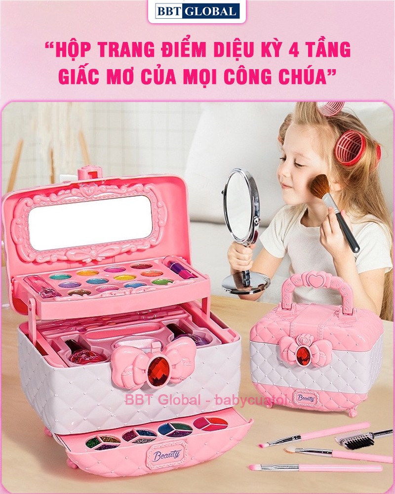 Mô tả Đồ chơi trang điểm thật cho bé gái cao cấp, an toàn, dễ làm sạch M-611 - 2