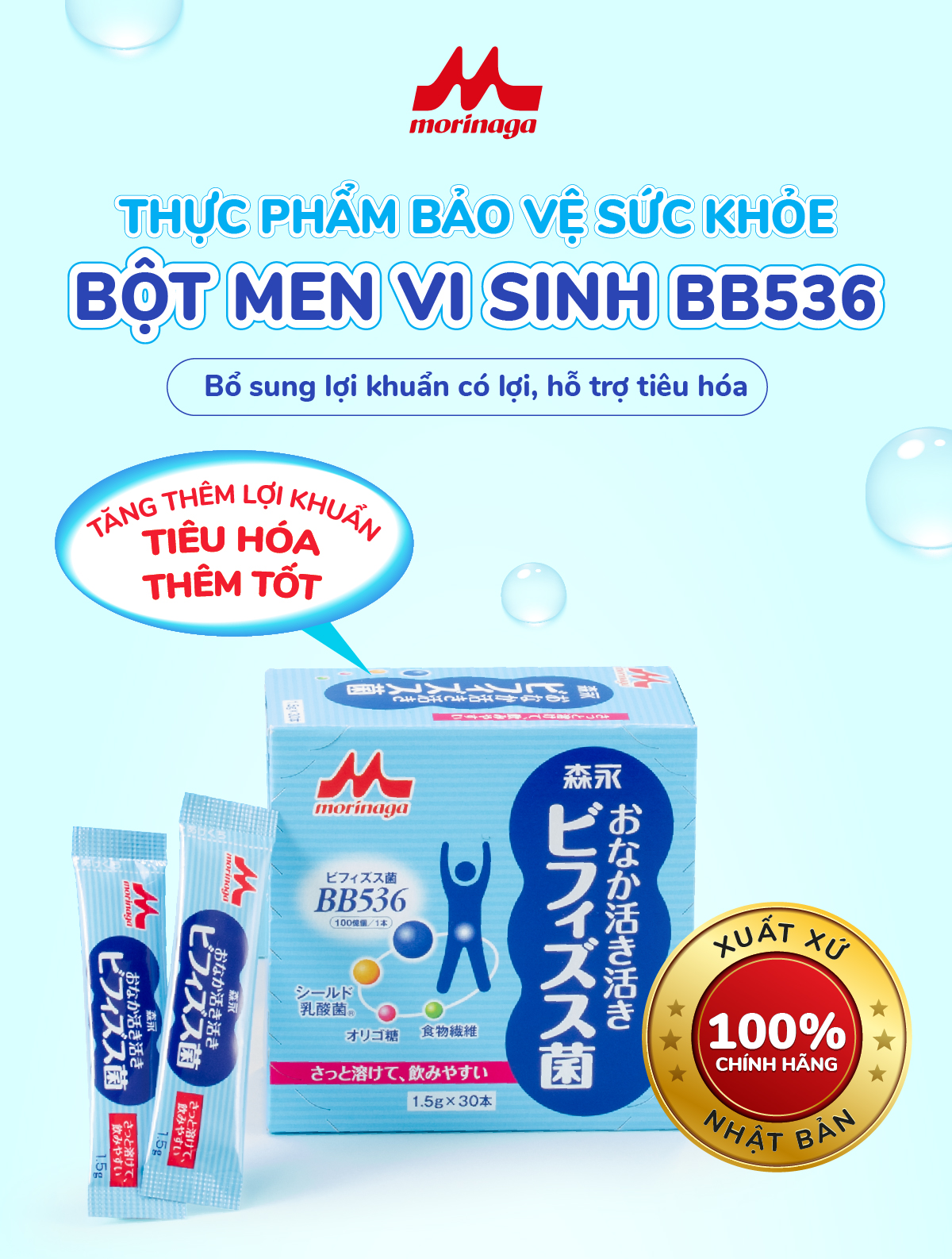 Mô tả Bột Men Vi Sinh Bổ Sung Lợi Khuẩn BB536 Morinaga - 1