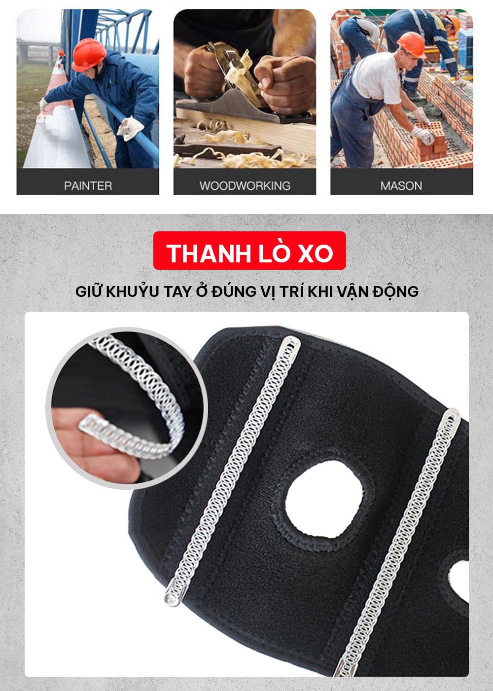 Mô tả Băng khuỷu tay GoodFit GF401E dạng dán, thoáng khí thoát mồ hôi nhanh - 3