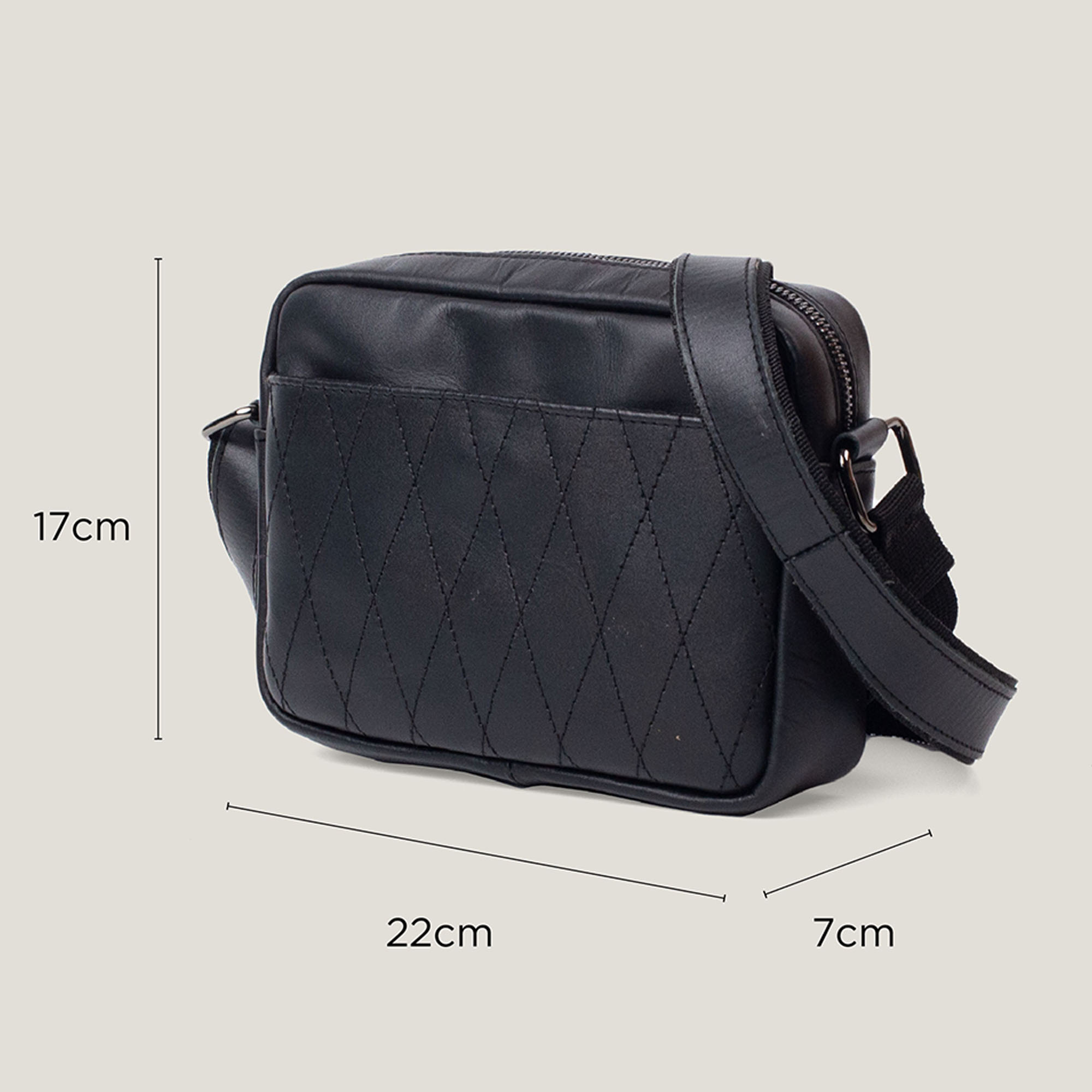 Mô tả Túi đeo chéo da bò Saturn Bụi Leather DC111a Da bò Nappa cao cấp - 4