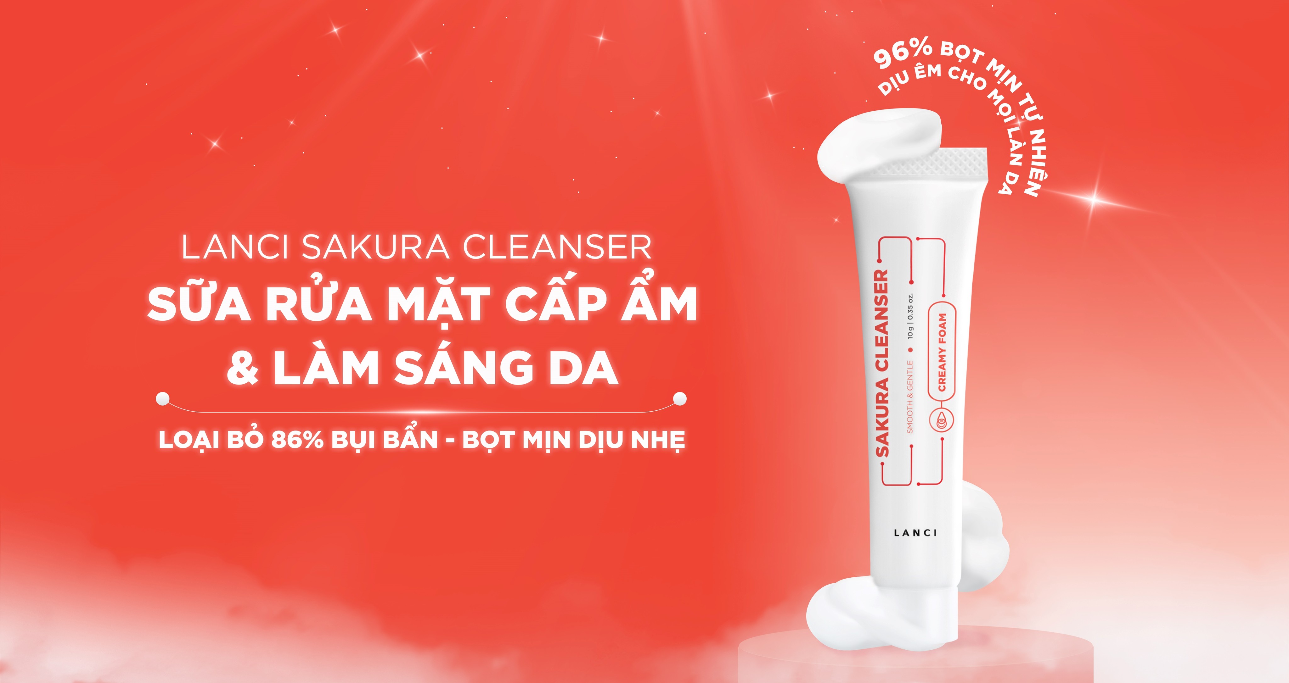 Mô tả Sữa rửa mặt dịu nhẹ LANCI sạch sâu, làm sáng da minisize 10ml - 2