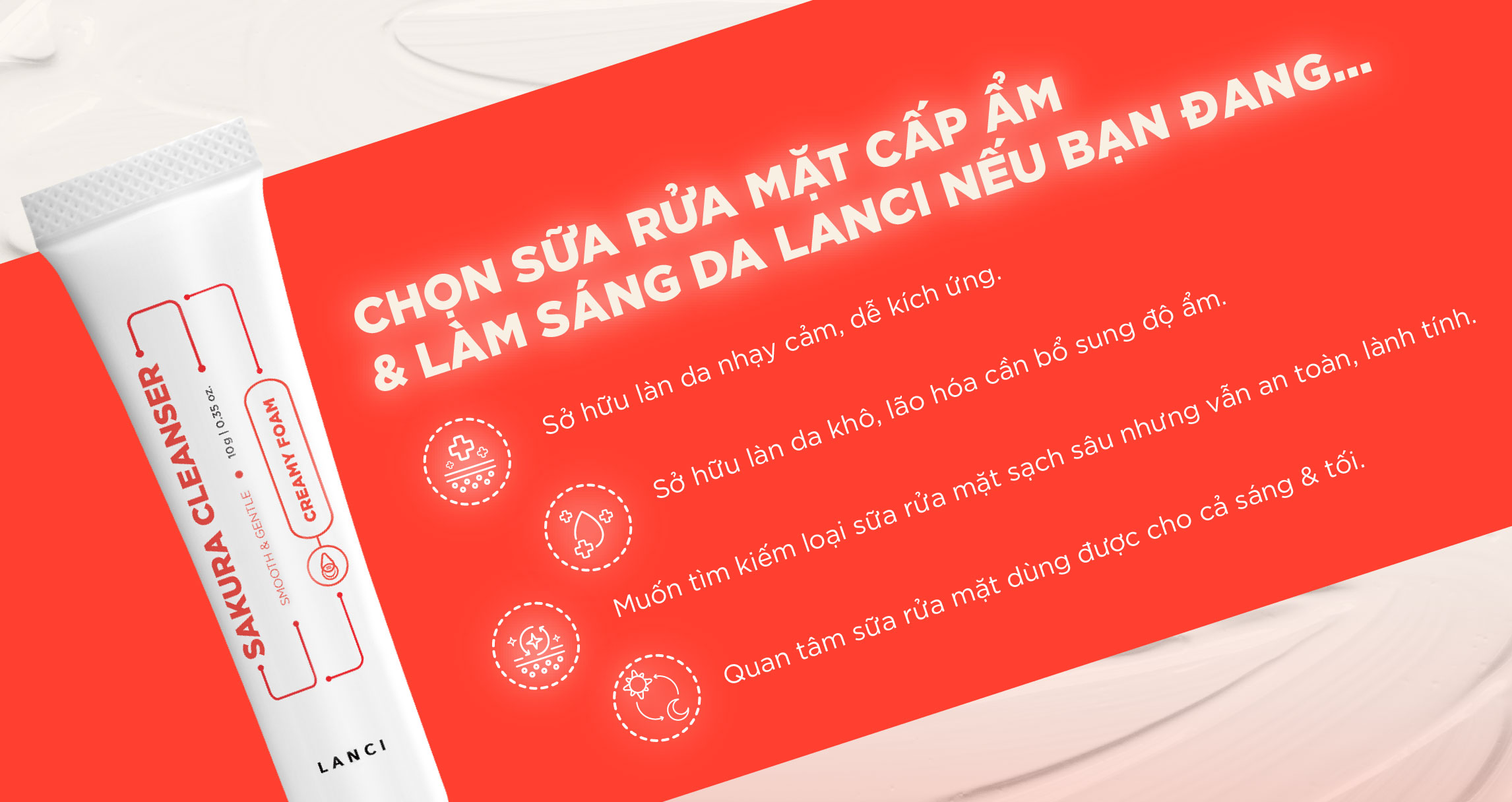 Mô tả Sữa rửa mặt dịu nhẹ LANCI sạch sâu, làm sáng da minisize 10ml - 7