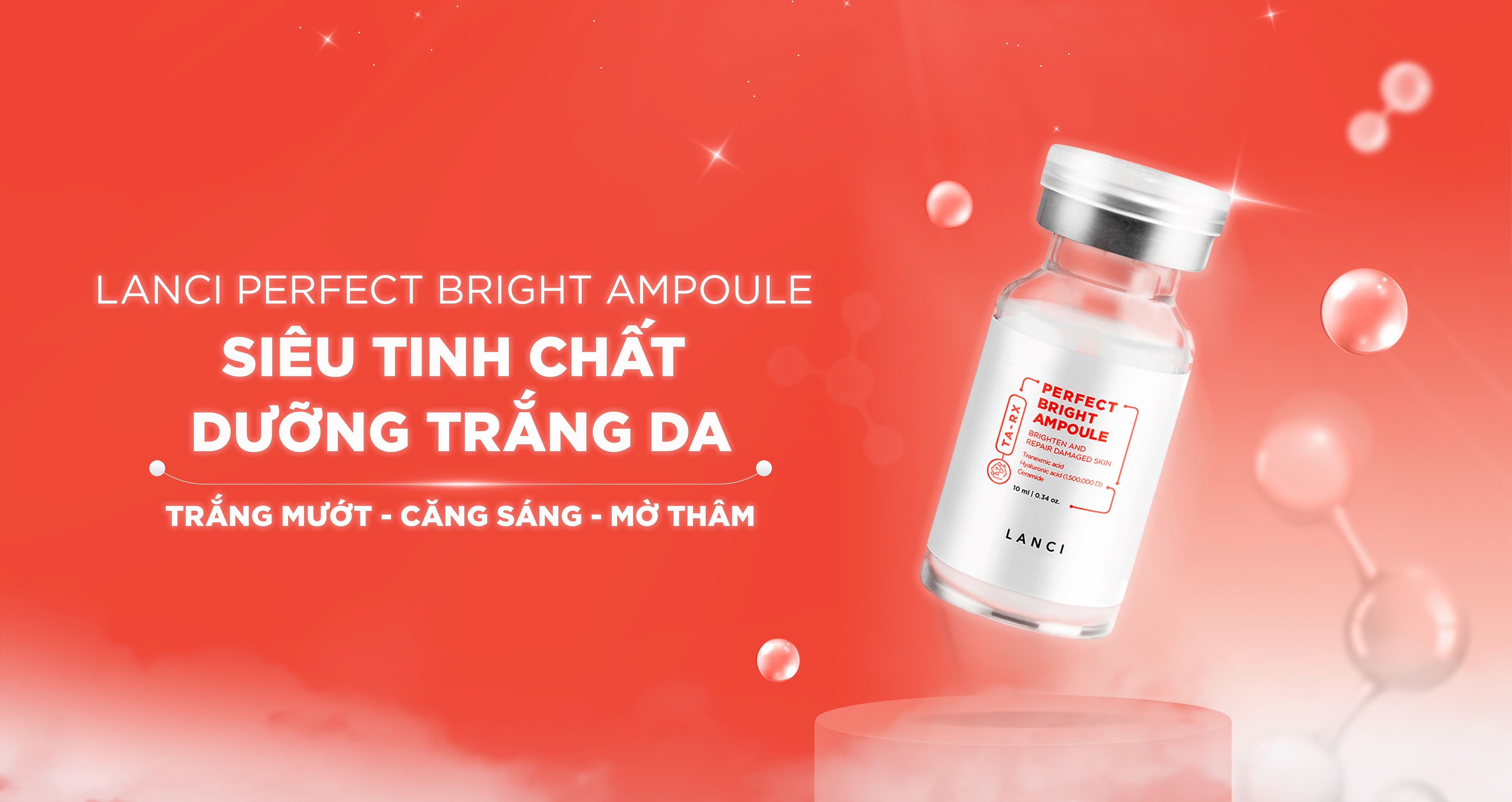 Mô tả Serum dưỡng trắng mờ nám chuyên sâu LANCI thẩm thấu nhanh, đều màu da minisize 10ml - 2
