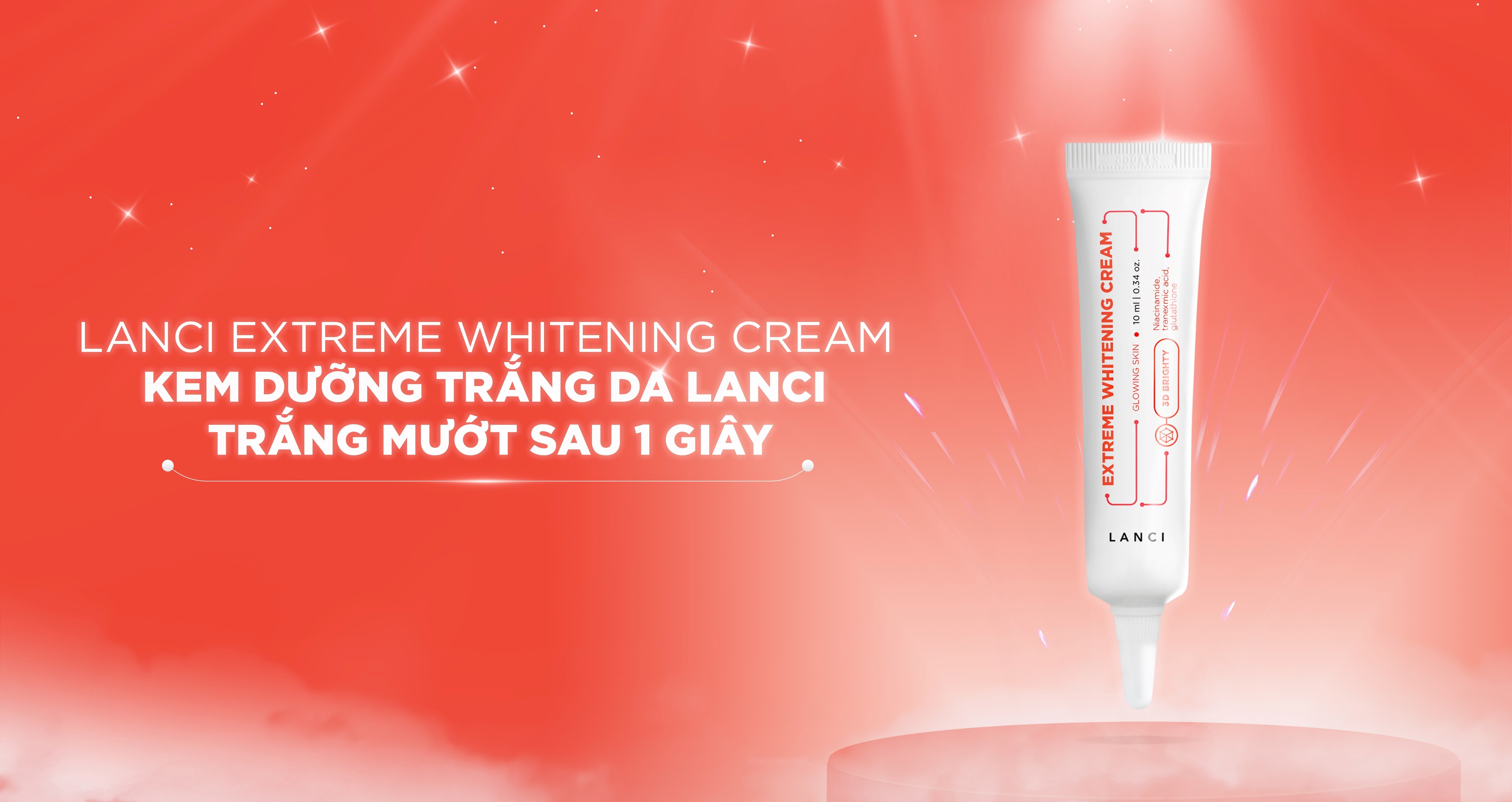 Mô tả Kem dưỡng trắng da LANCI cho làn da trắng khỏe đều màu minisize 10ml - 2