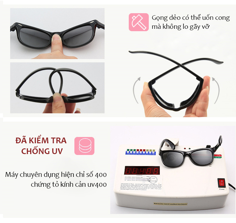 Mô tả Kính Mát Chống UV Tròng Phân Cực Cho Bé Từ 0-2 Tuổi Kèm Dây Chống Tuột Gọng Đàn Hồi Tốt An Toàn Thời Trang AK136 - 11