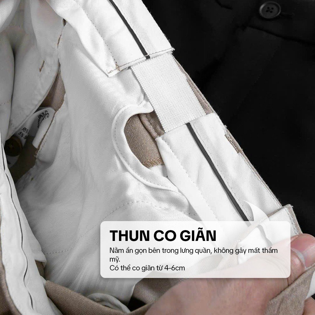 Mô tả Quần tây âu Sidetab ống rộng cạp điều chỉnh phong cách Hàn Quốc ELNIDO - 1