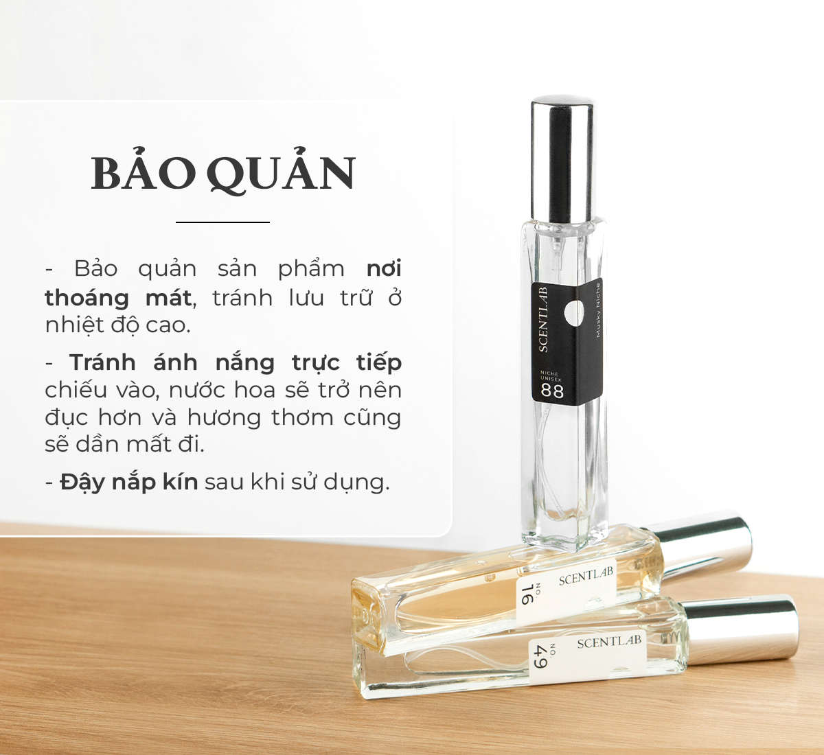 Mô tả Nước hoa nam SCENTLAB No.49 hương gỗ Mr Sandman tinh dầu thơm lâu, lưu hương 8h mini 10ml , vintage, tinh tế lịch lãm - 3