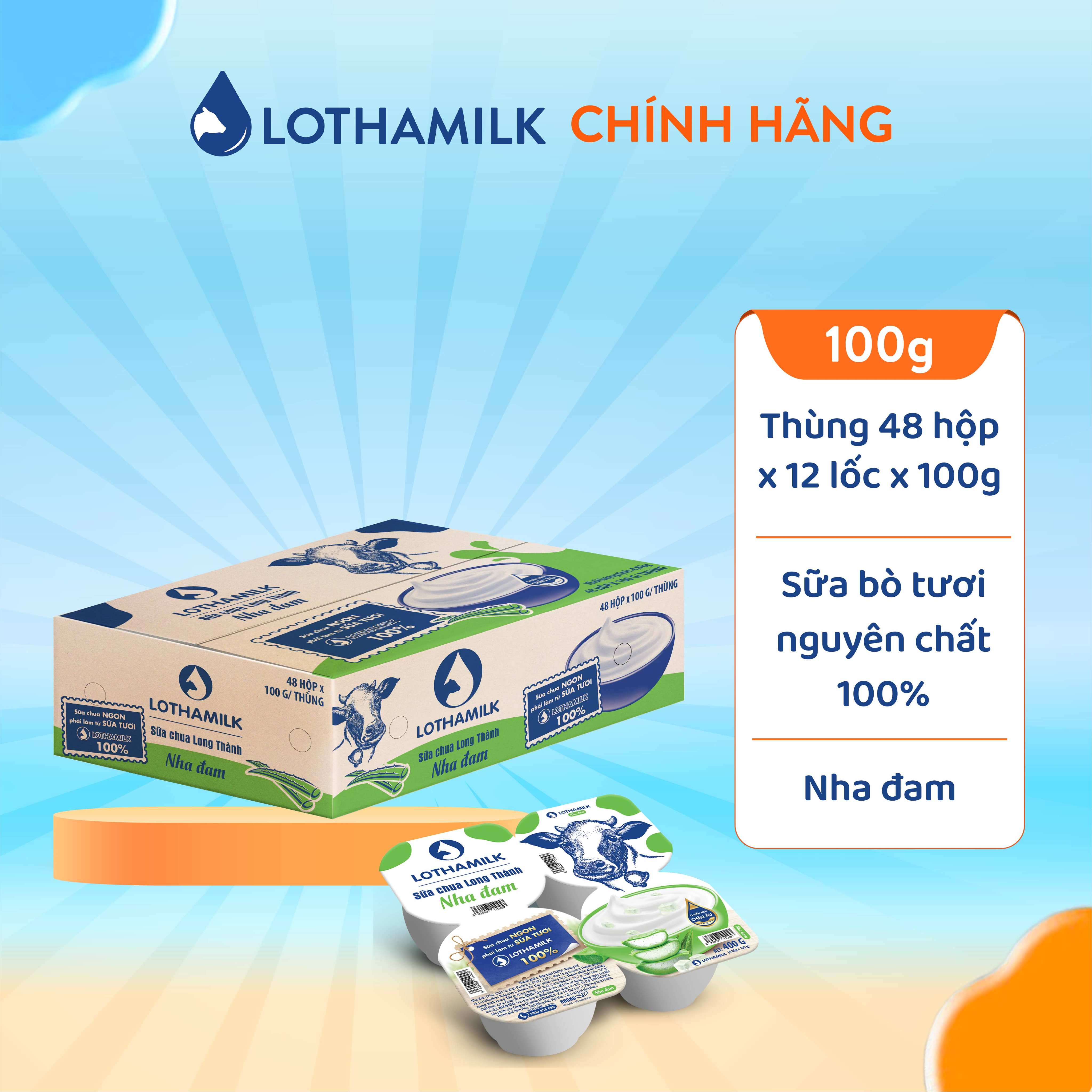 Mô tả Thùng 48 hộp sữa chua ăn Lothamilk 100g - 2