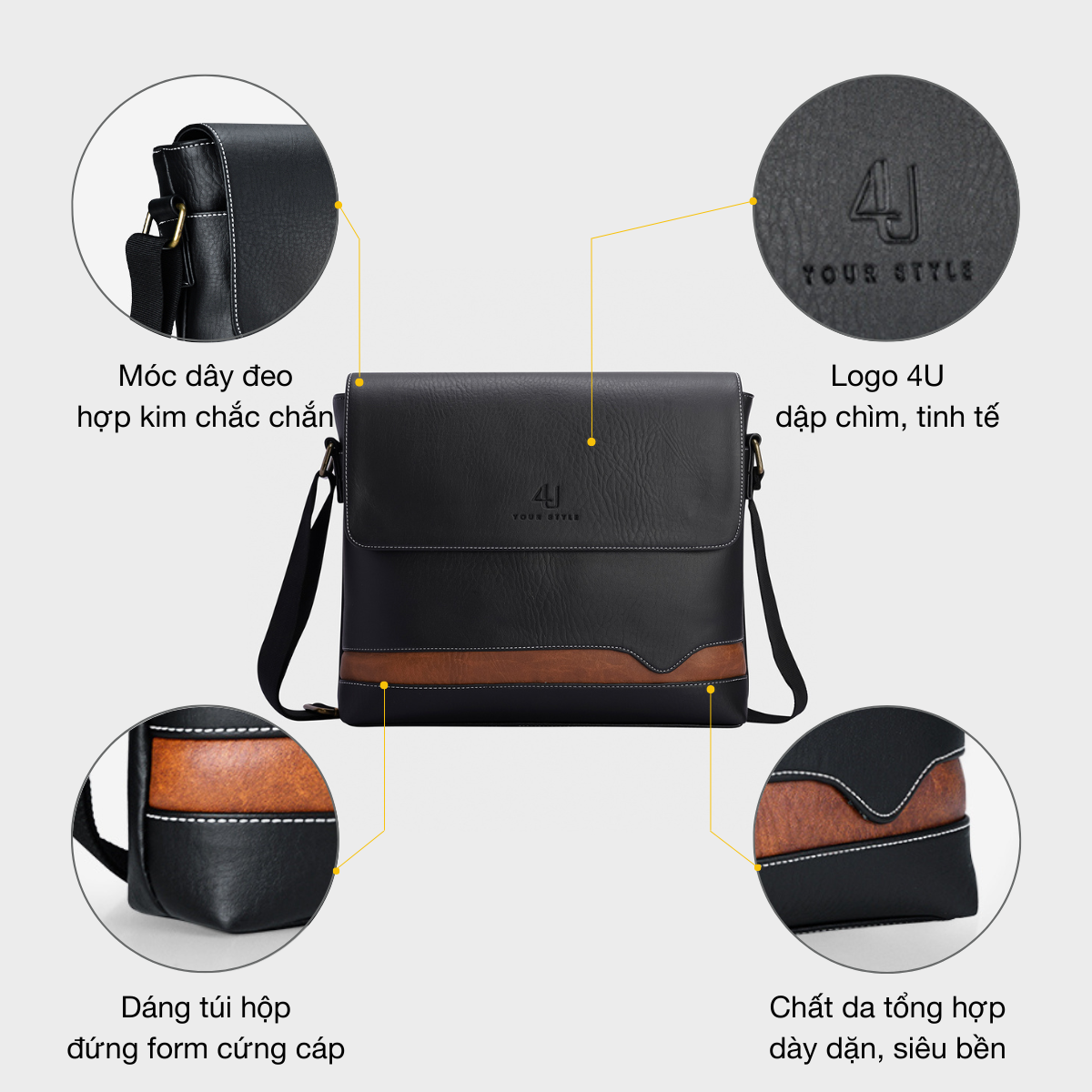 Mô tả Túi Công Sở Nam 4U Thời Trang DN275 - 1