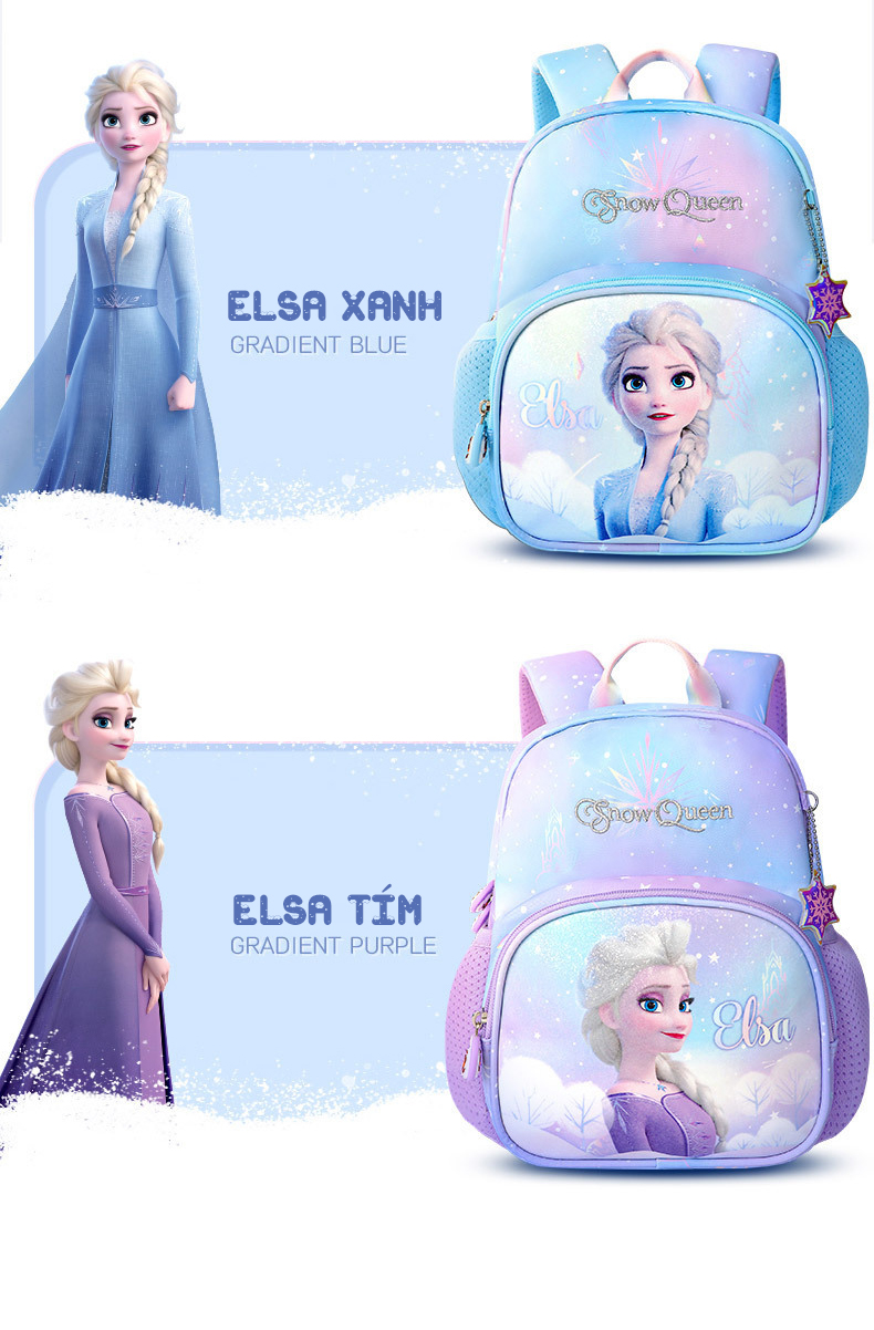 Mô tả Balo cho bé gái đi học mẫu giáo mầm non 1989KIDS từ 2 đến 5 tuổi hình in elsa siêu nhẹ thoáng khí cao cấp BL27 - 8