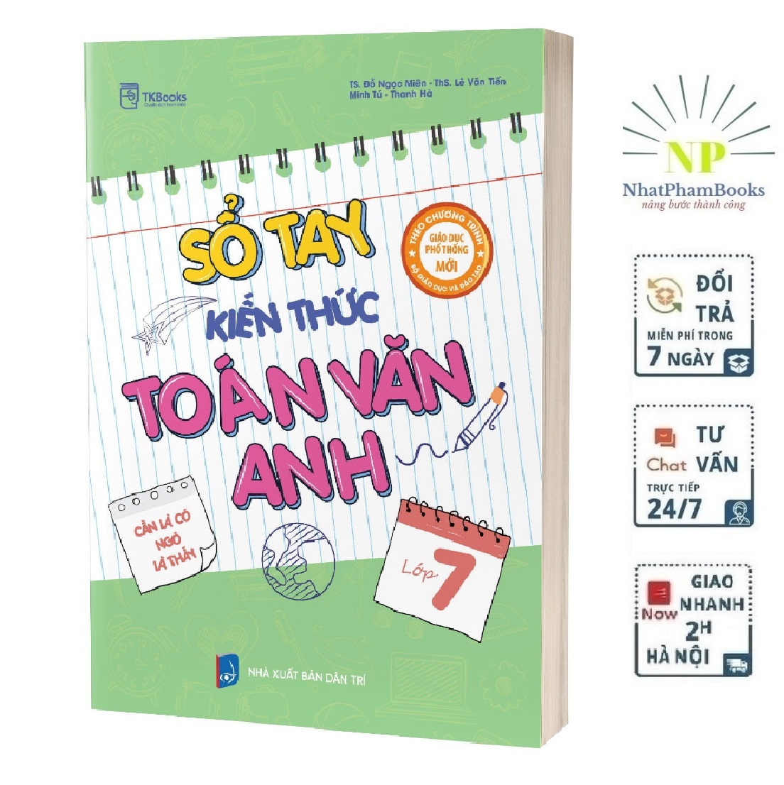 Mô tả Sách - Sổ tay kiến thức Toán – Văn – Anh Lớp 7 Theo Chương Trình Bộ Giá Dục - 1