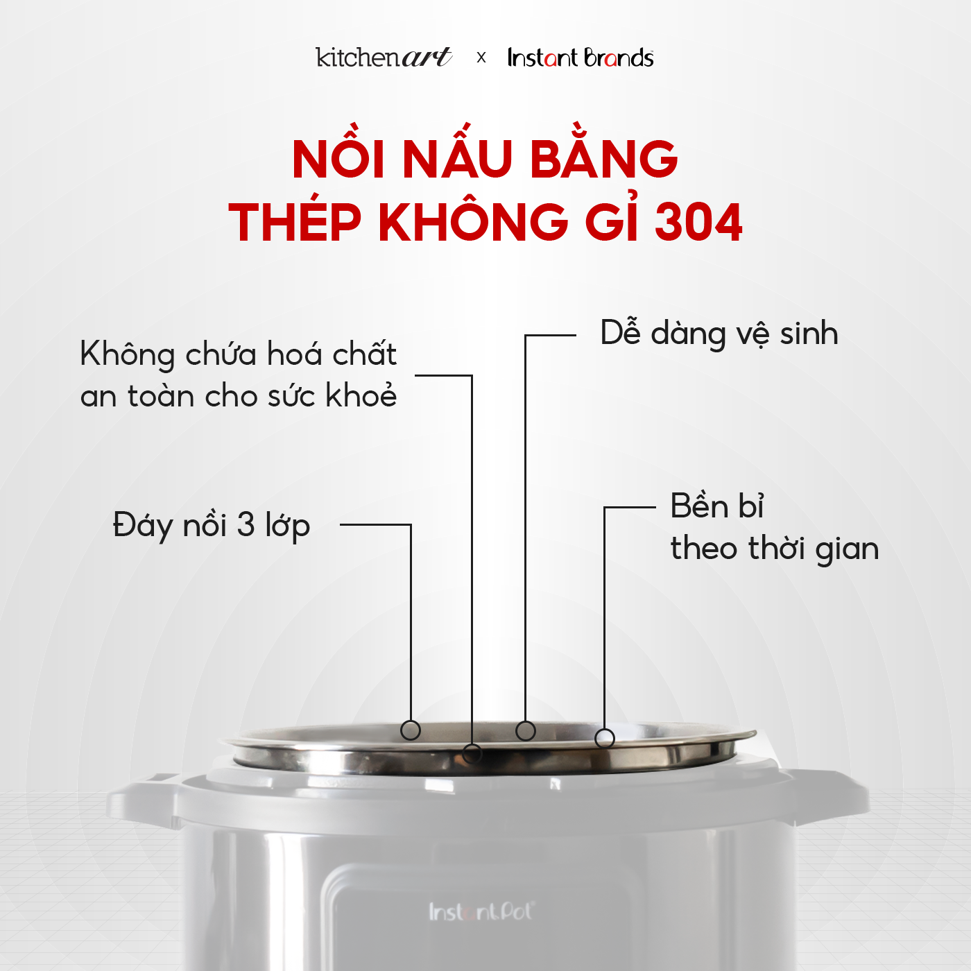 Mô tả Nồi áp suất điện đa năng Instant Pot Essential 9in1, 5,7L, bảo hành 12 tháng - 3