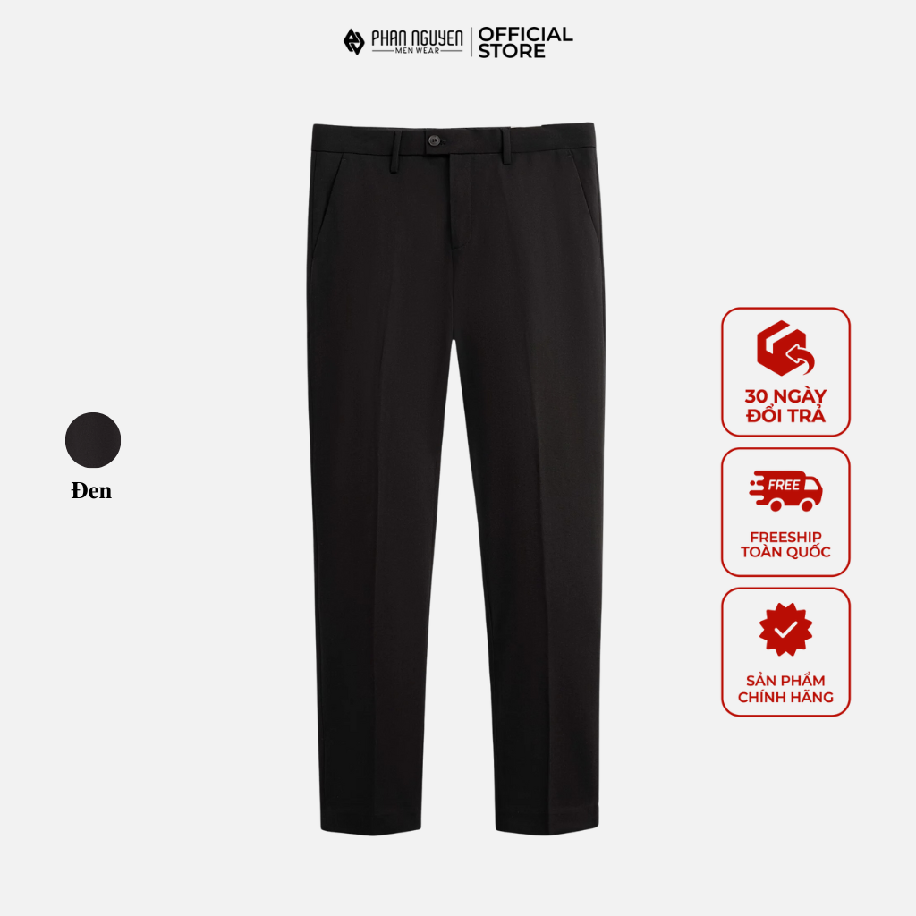 Mô tả Quần âu nam công sở cao cấp Phan Nguyễn, chất liệu vải mềm mại, thông thoáng, form slim fit QVL.827 - 2