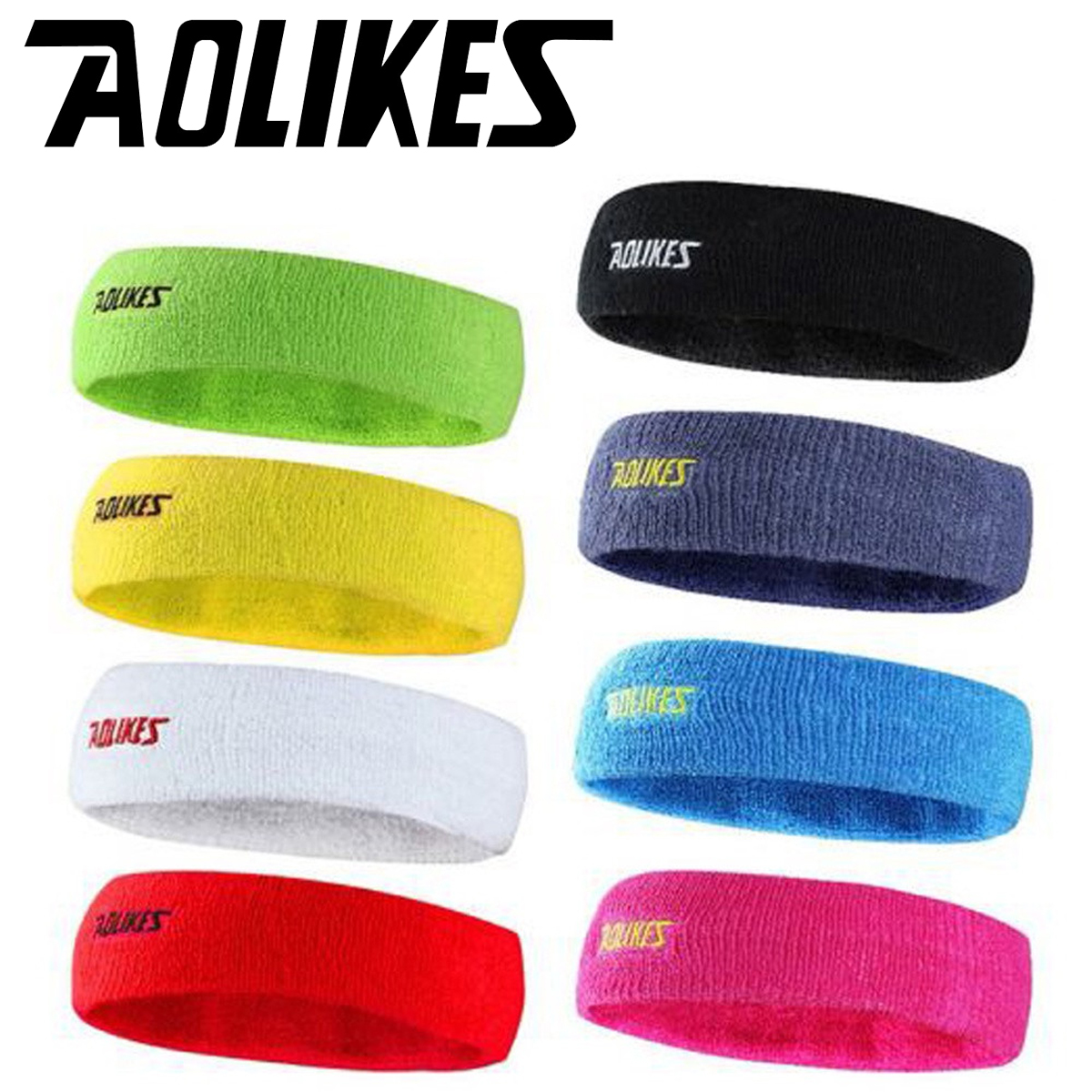 Mô tả Băng Đô Đeo Trán Ngăn Mồ Hôi Bản To Siêu Thấm Hút Cotton Dày Dặn Thoáng Khí Sweatband AL2108 Chạy Bộ Gym Hãng Aolikes - 8