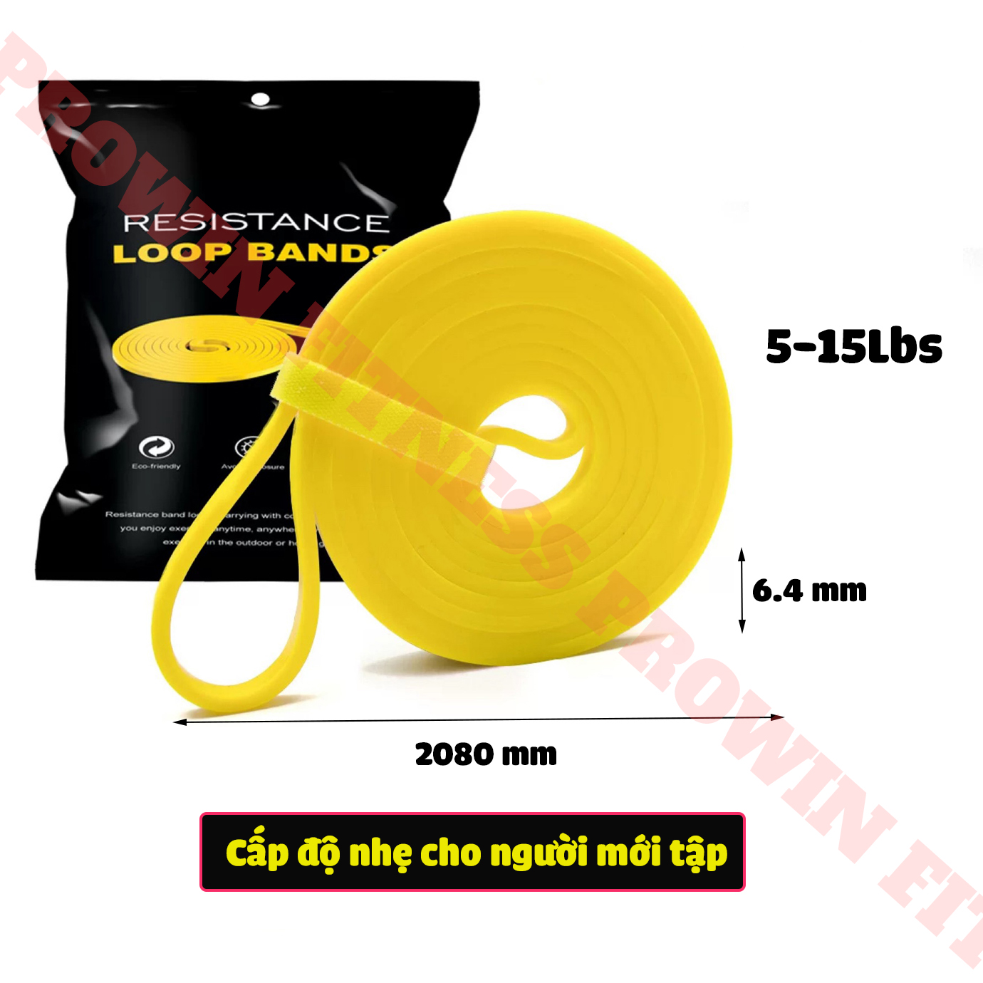 Mô tả Dây kháng lực Power band Prowin Fitness hỗ trợ tập gym, yoga, kéo xà - 2